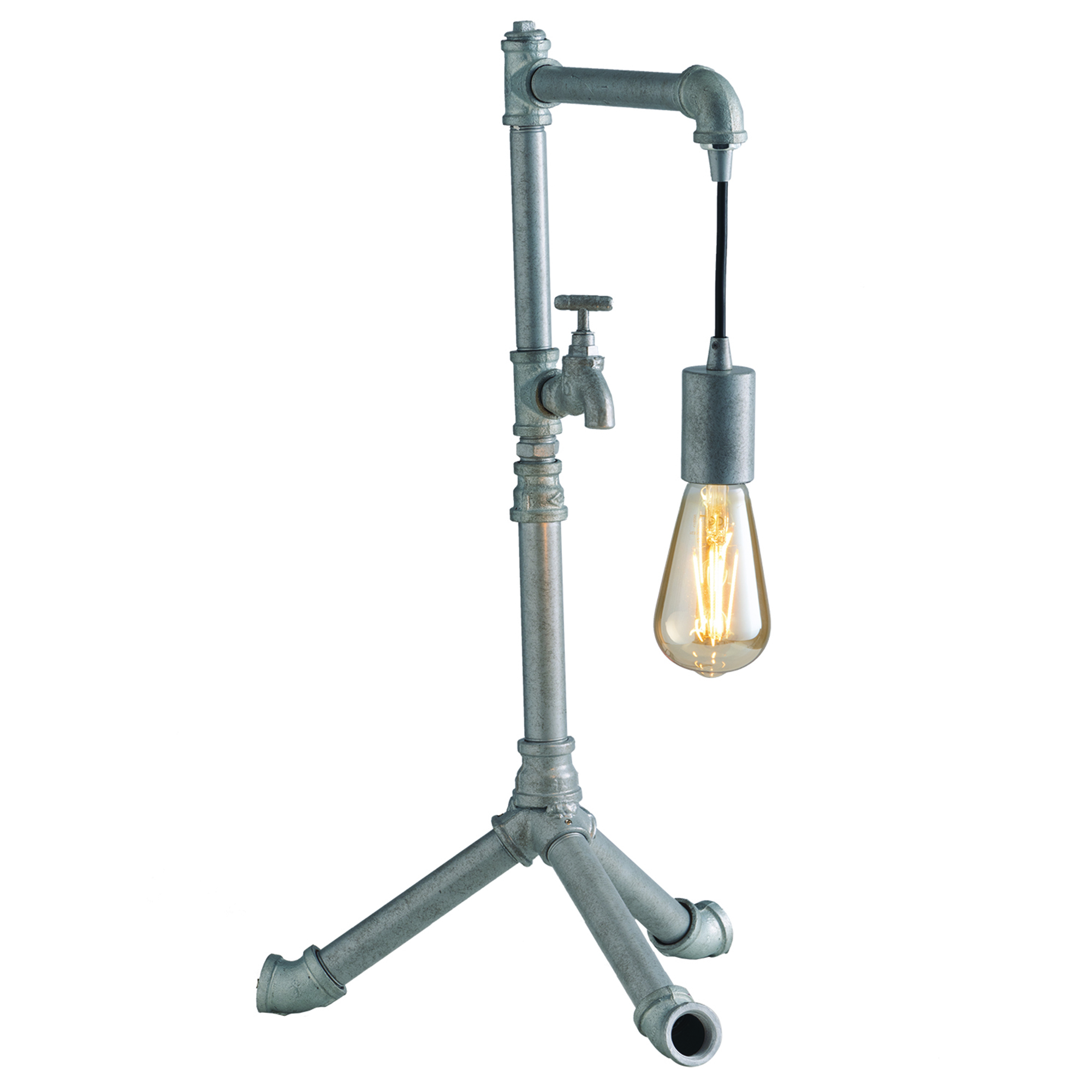 LUME AMARCORD ZINCATO 1XE27 41X30X61CM - Luce Ambiente e Design