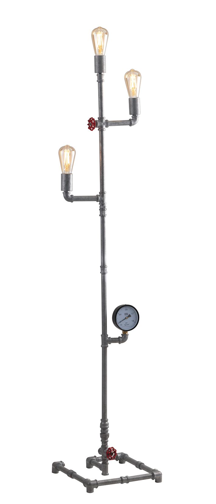 AMARCORD floor lamp in aged galvanized metal - Luce Ambiente e Design