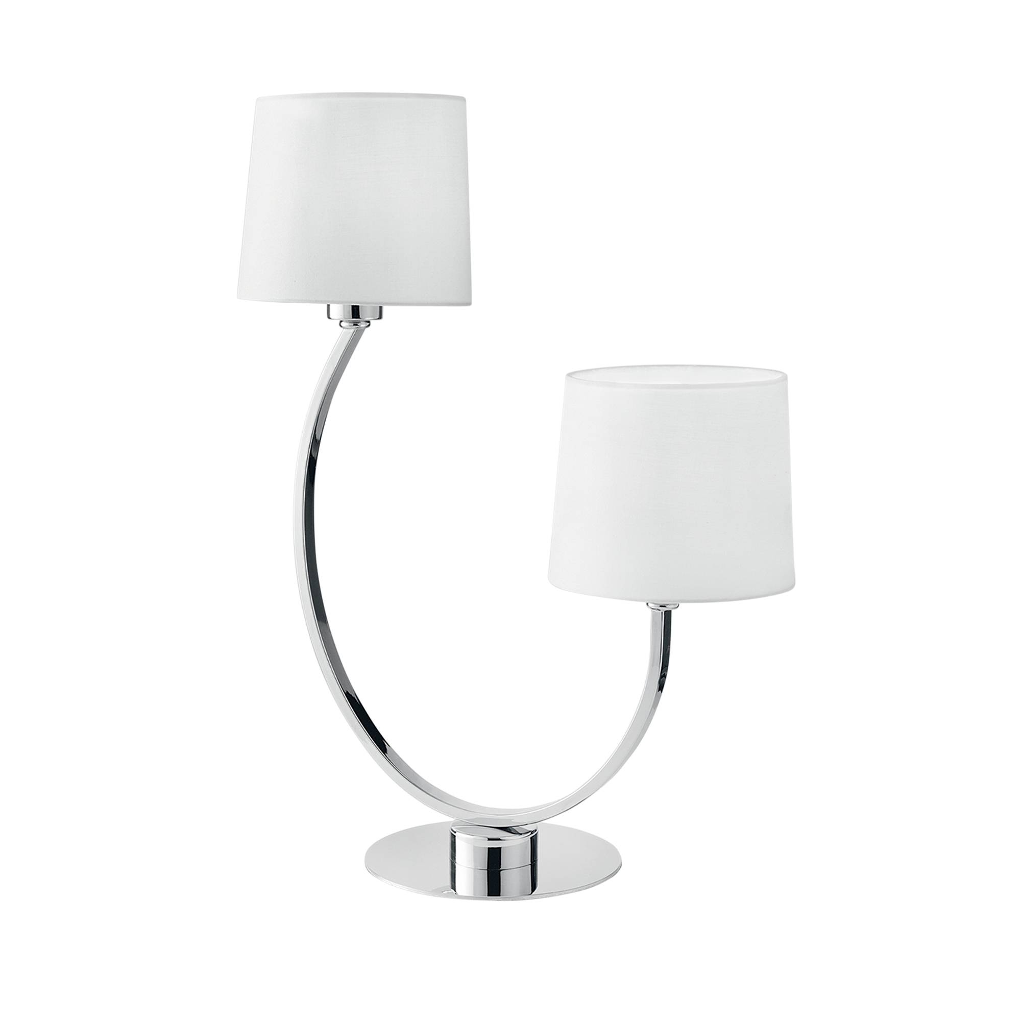 LUME ASTORIA CROMO/BIANCO 2XE27 42,5X58,5CM - Luce Ambiente e Design