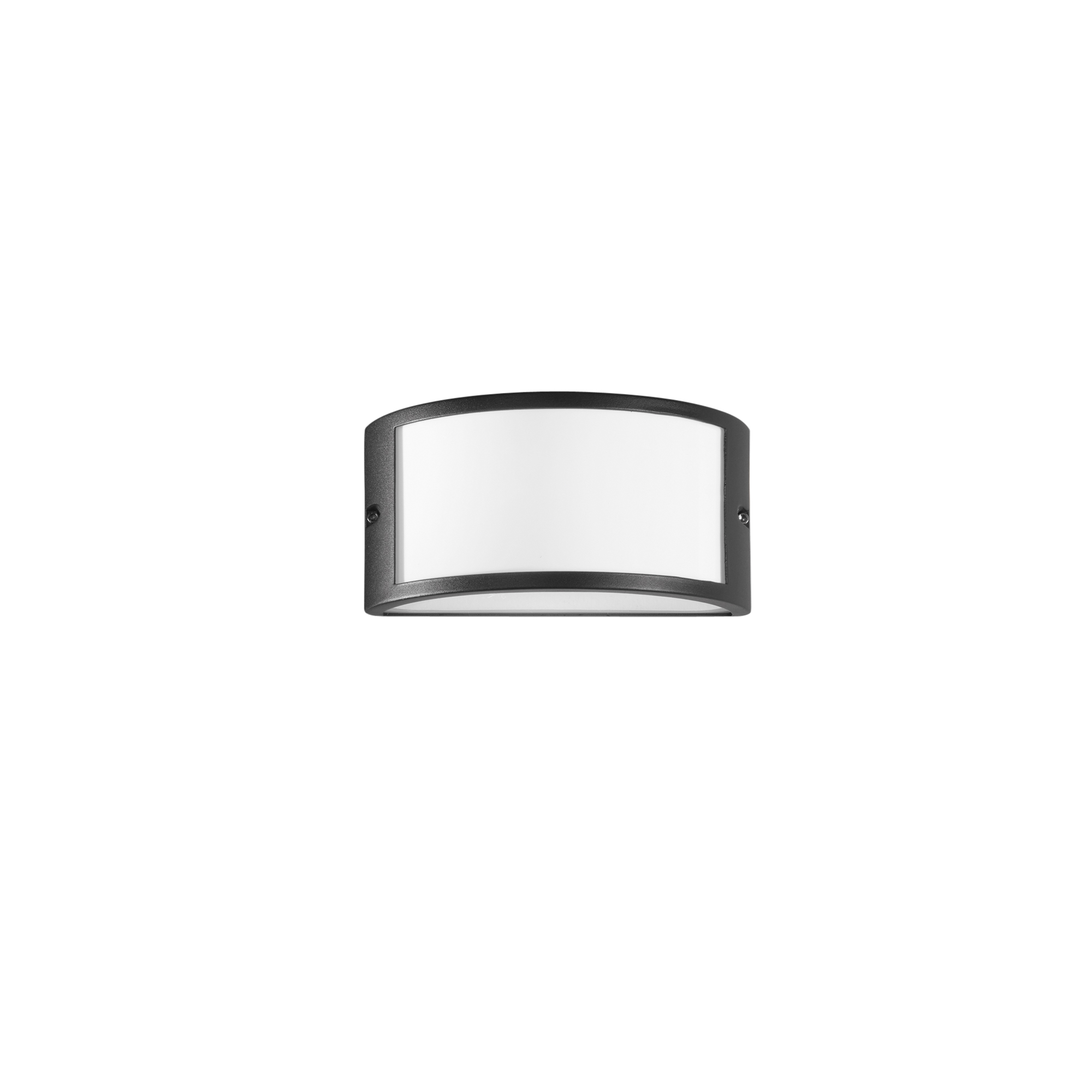 AUSTIN outdoor wall light in black aluminum with polycarbonate diffuser - Intec
