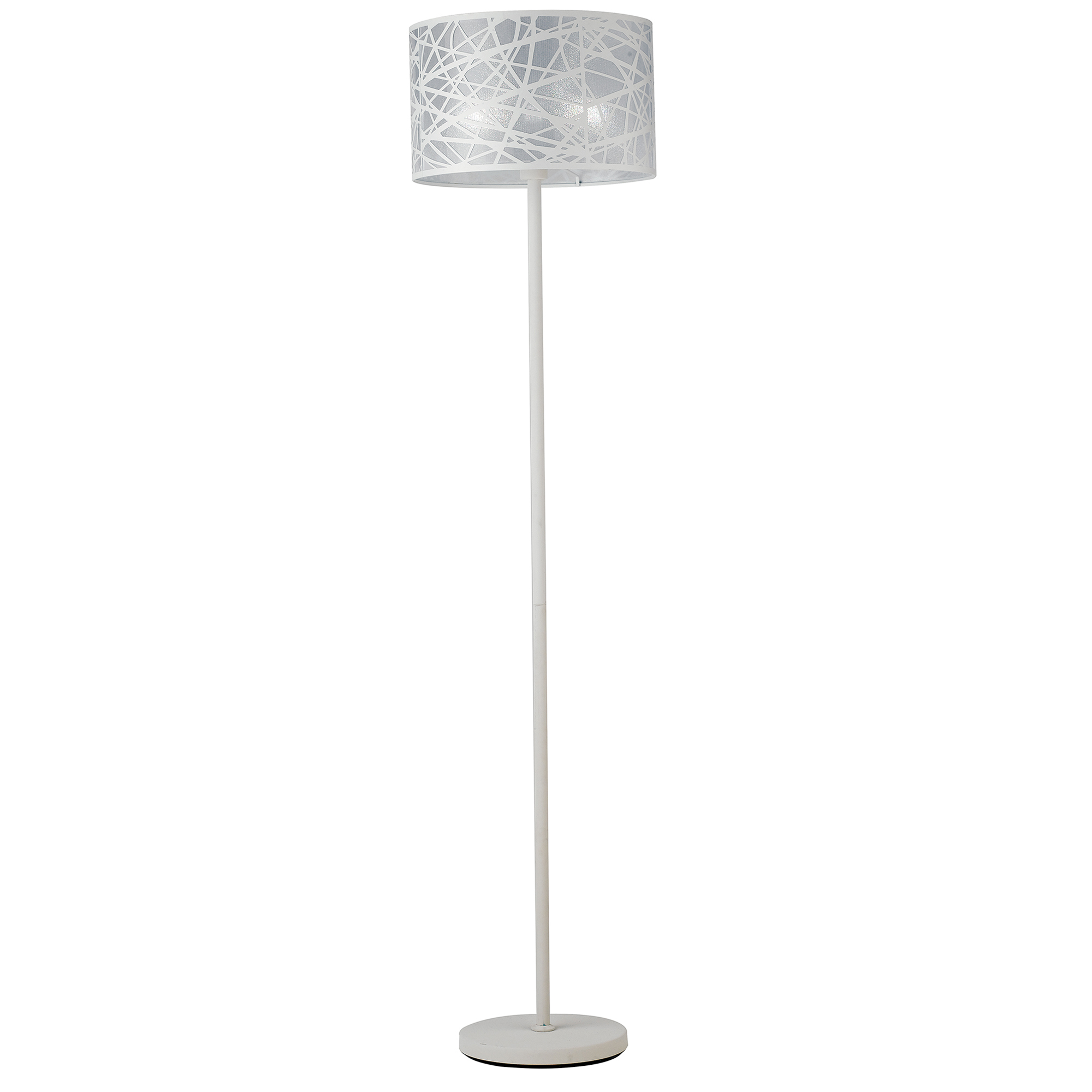 BATIK floor lamp in white steel with laser-cut decoration - Luce Ambiente e Design