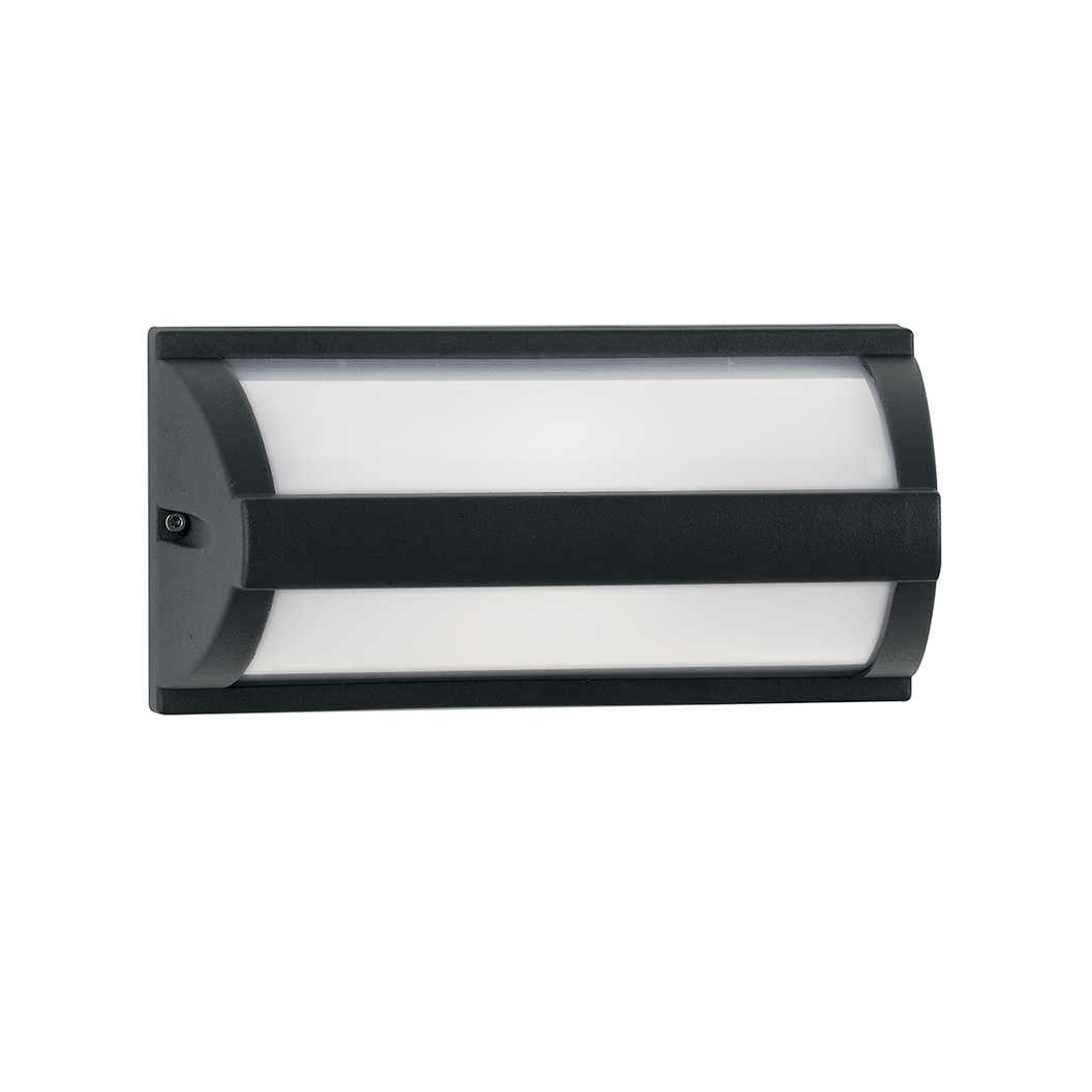 APPLIQUE BOSTON ANTRACITE 1XE27 IP54 25X12X12,6CM - Intec