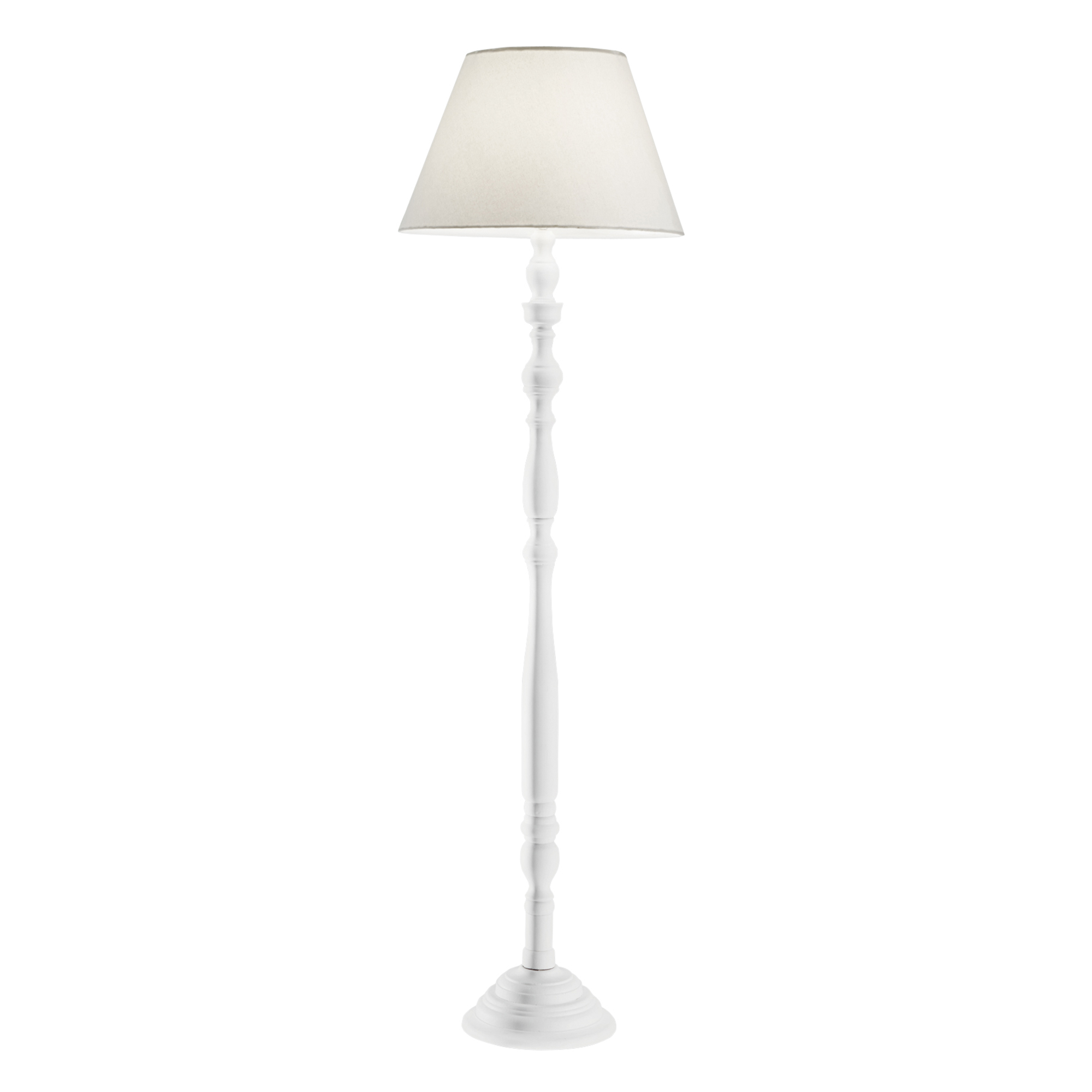 BOUTIQUE floor lamp in natural wood with taupe-grey fabric shade - Luce Ambiente e Design