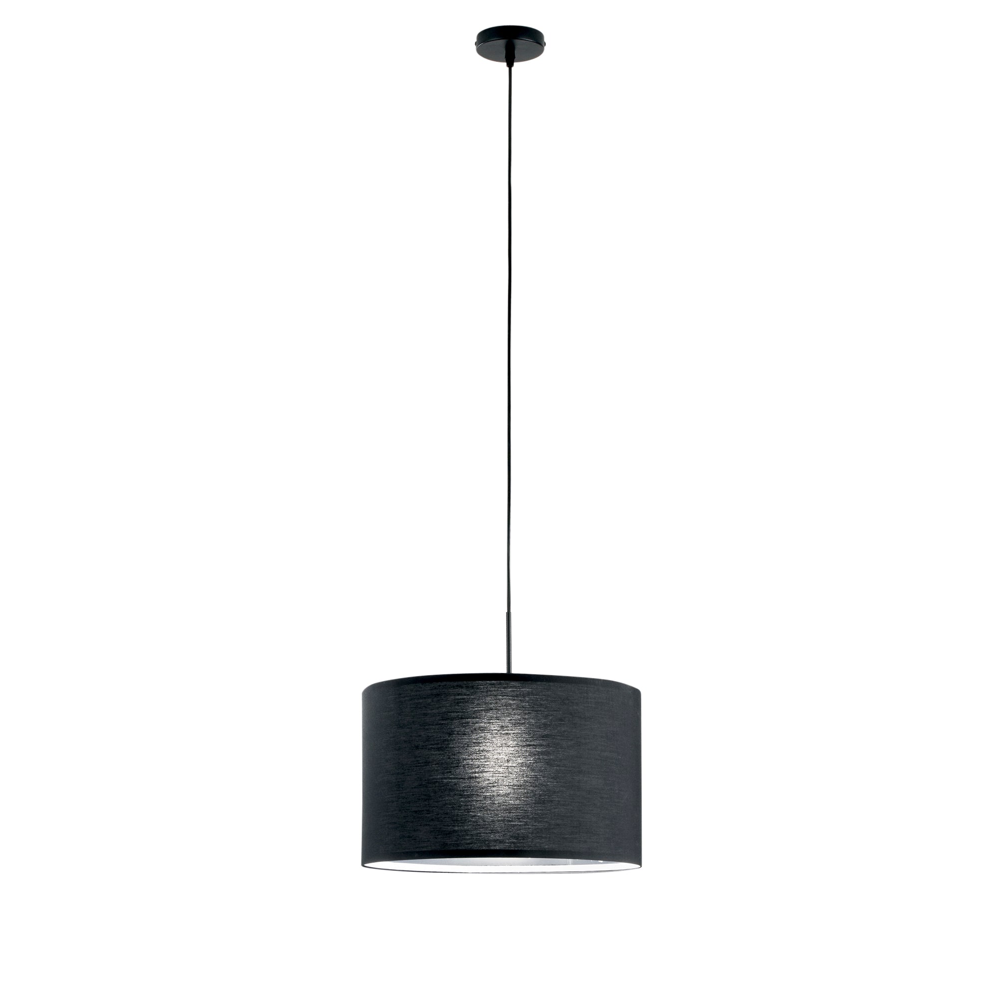 SOSPENSIONE CAPITAL NERA 1XE27 38X38X150CM - Luce Ambiente e Design