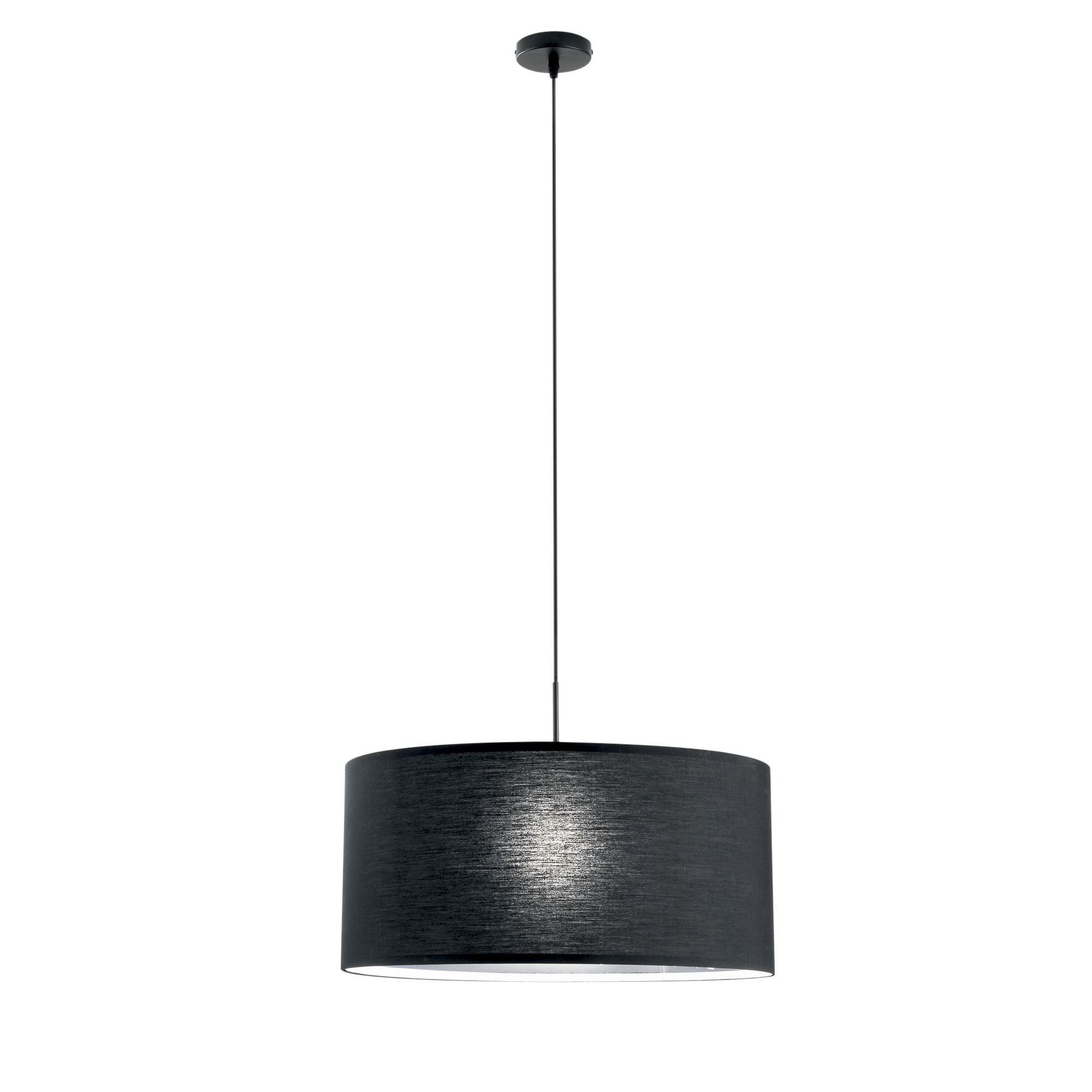 SOSPENSIONE CAPITAL NERA 1XE27 53X53X150CM - Luce Ambiente e Design