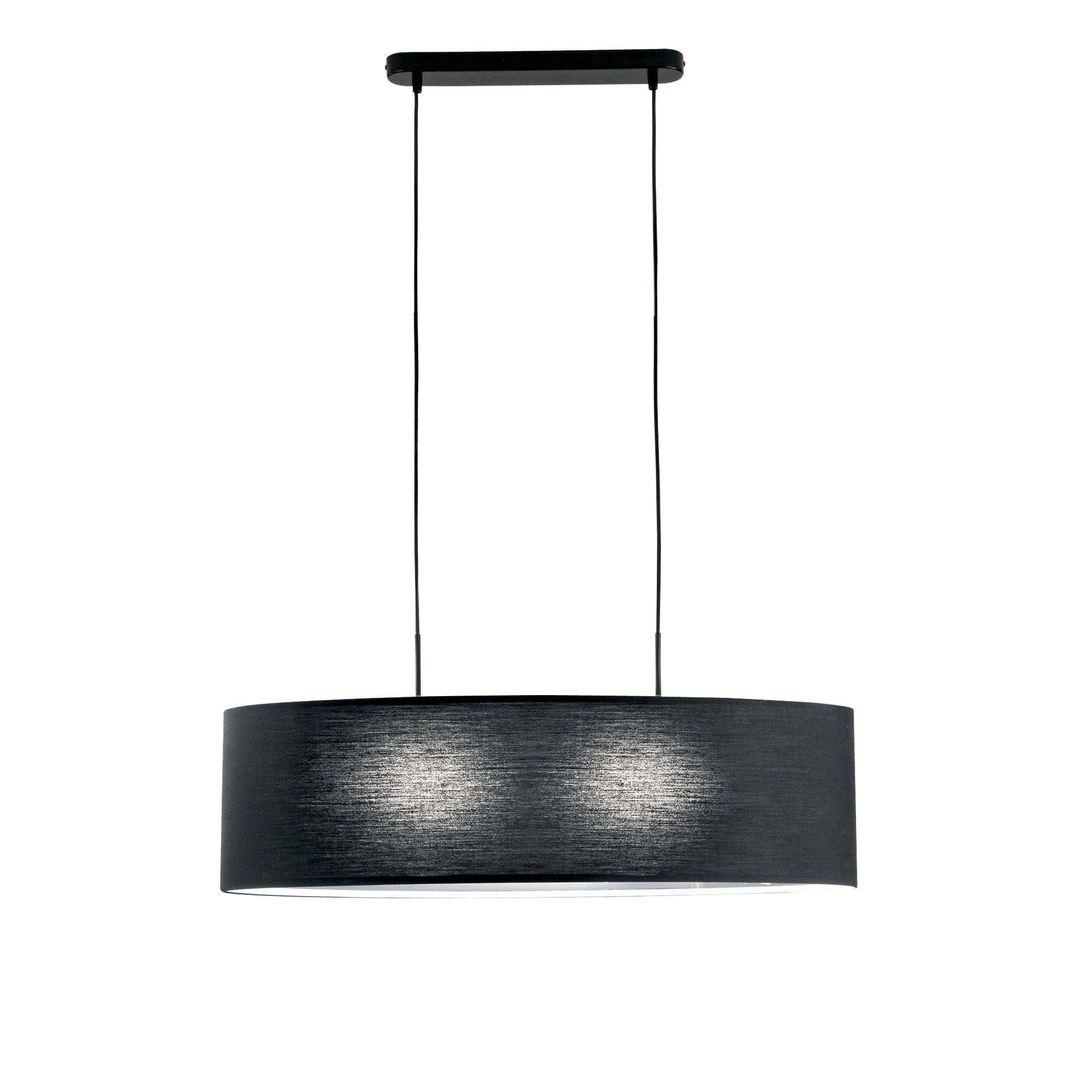 SOSPENSIONE CAPITAL NERA 2XE27 78X78X150CM - Luce Ambiente e Design