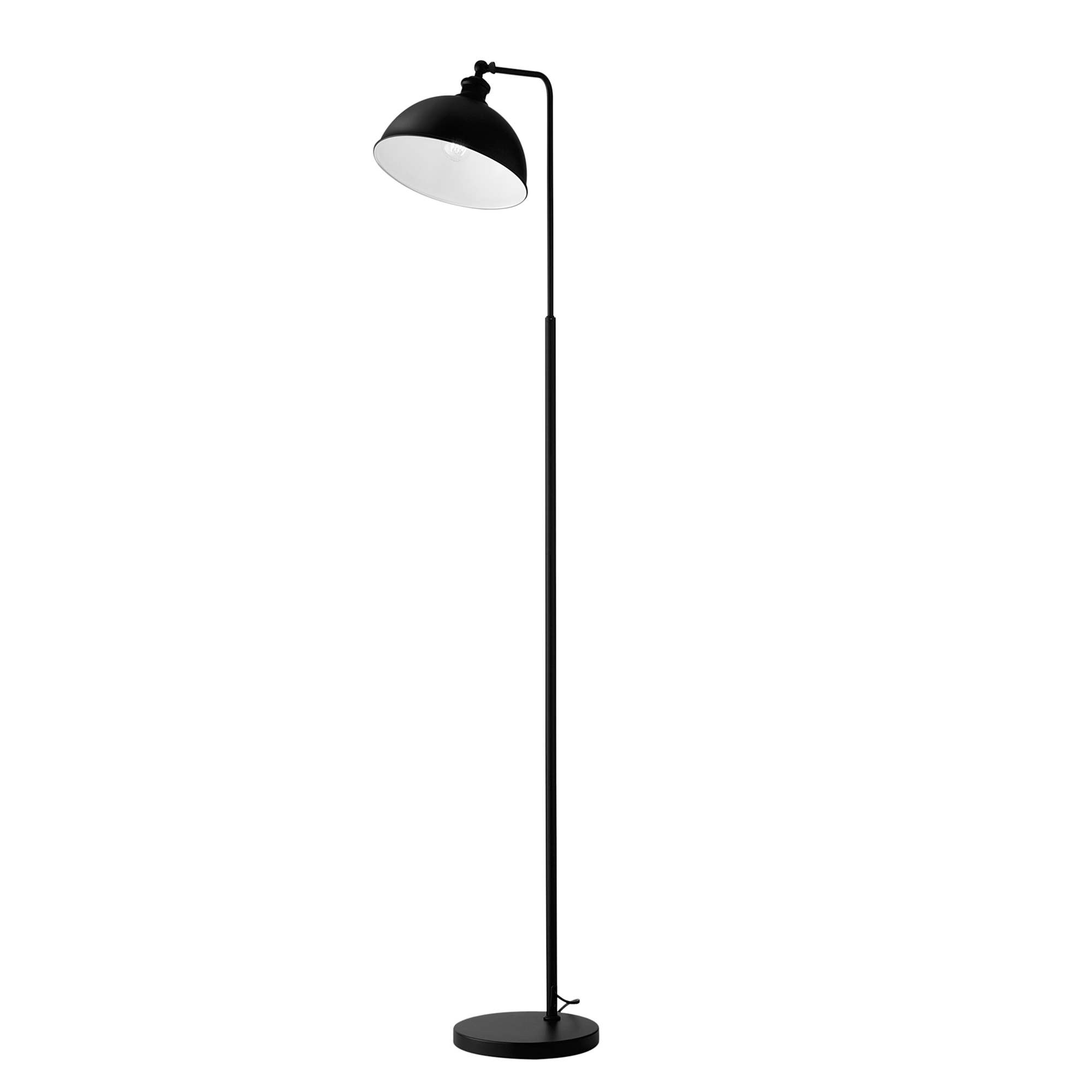 CHARLESTON floor lamp in black metal with white interior - Luce Ambiente e Design