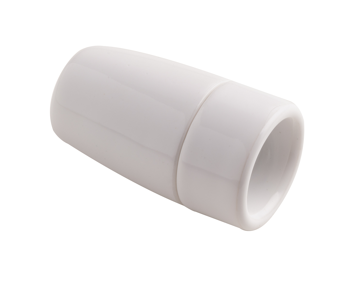 PORTALAMPADE CLAY E14 IN PORCELLANA BIANCA 3,5X6CM - Intec