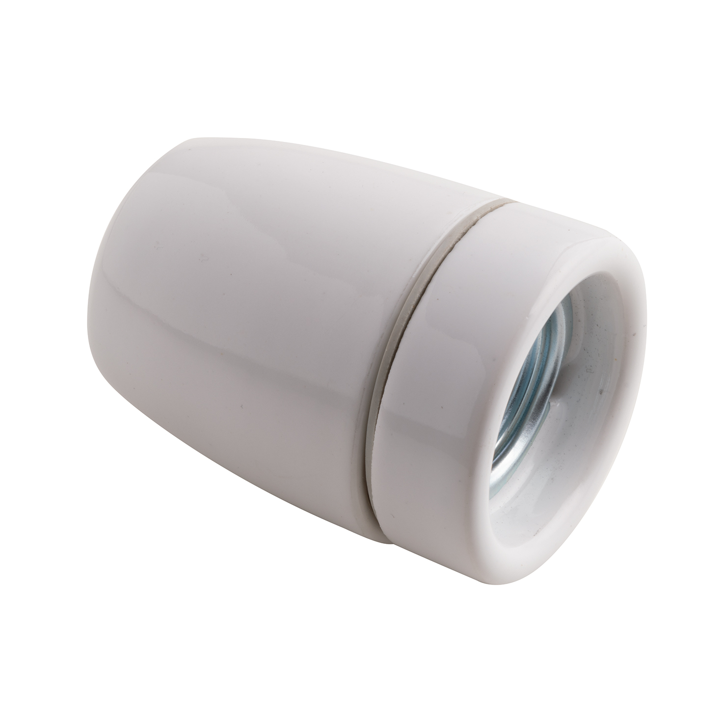 PORTALAMPADE CLAY E27 IN PORCELLANA BIANCA 4,5X6CM - Intec