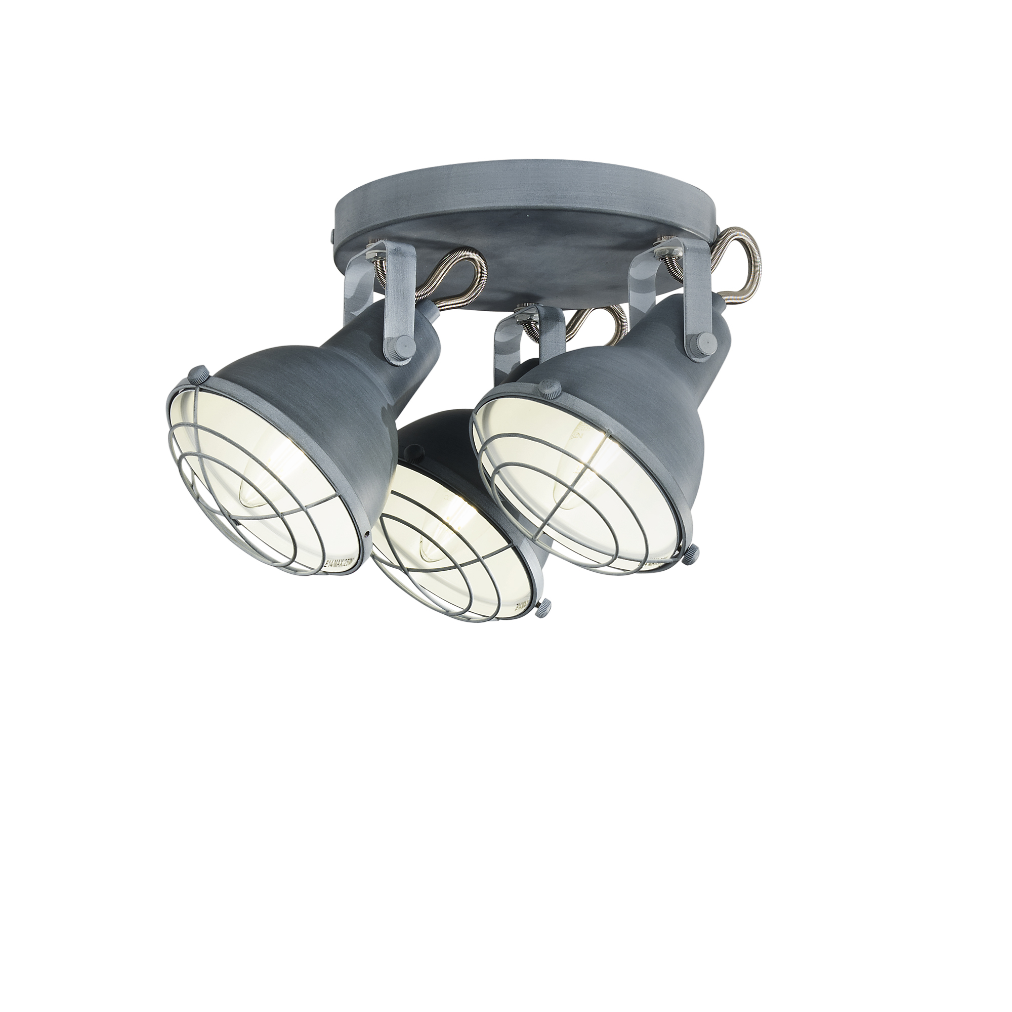 PLAFONIERA CUBA GRIGIA/BIANCO 3XE14 40,5X20X15CM - Luce Ambiente e Design