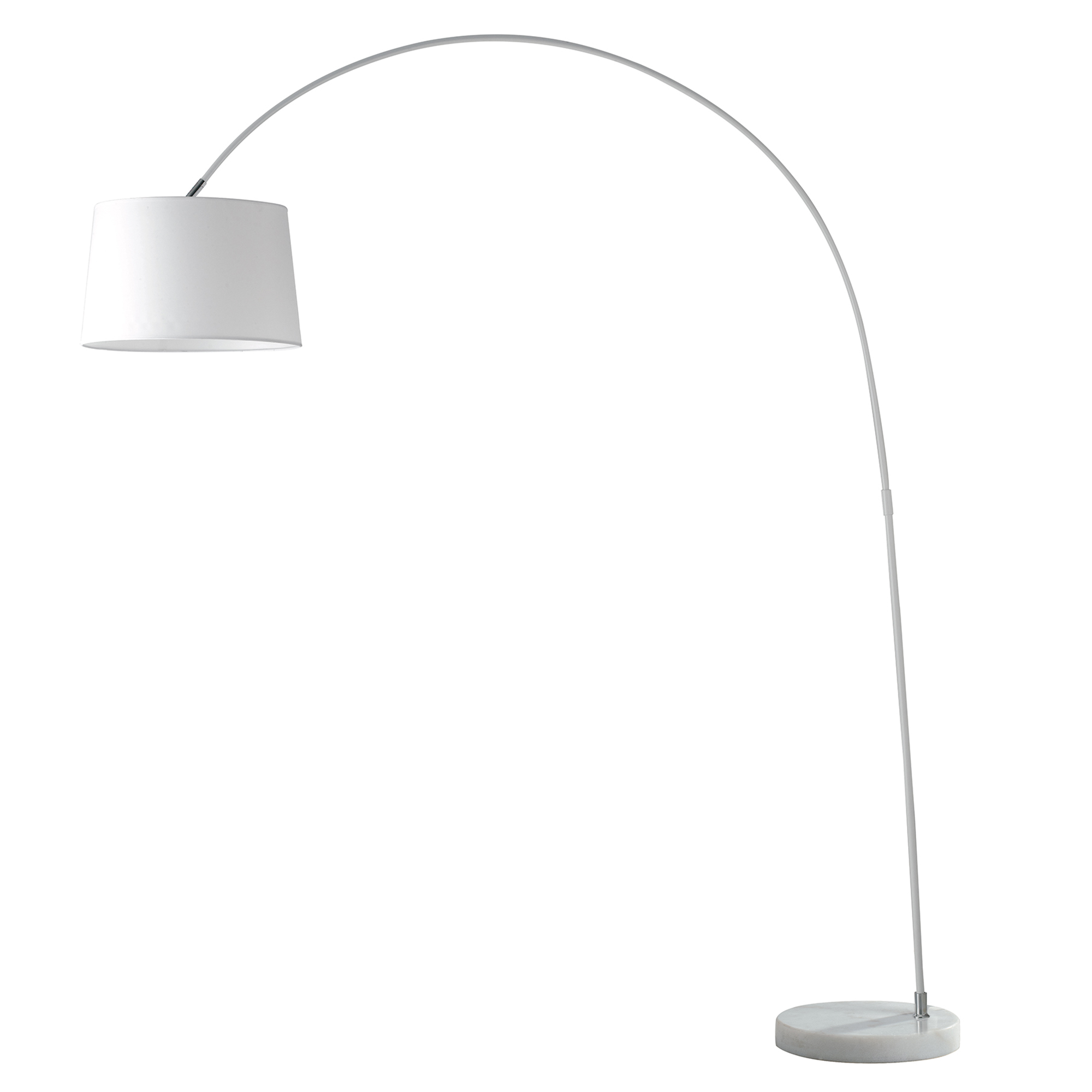 DREAM curved floor lamp in white metal with marble base - Luce Ambiente e Design