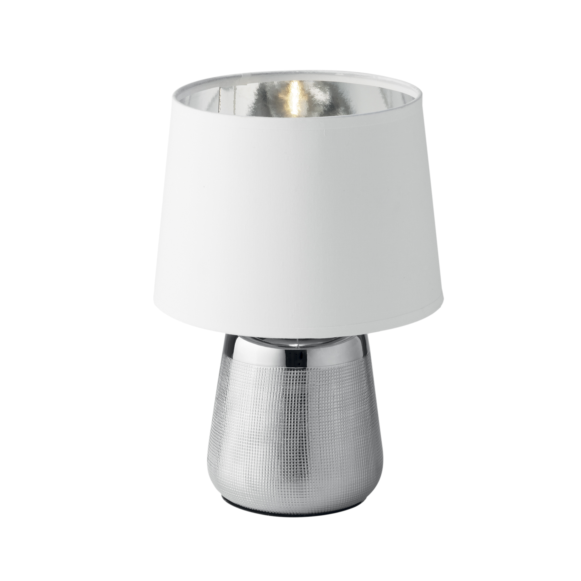 LUMETTO ECSTASY SILVER/BIANCO 1XE14 17X29CM - Luce Ambiente e Design