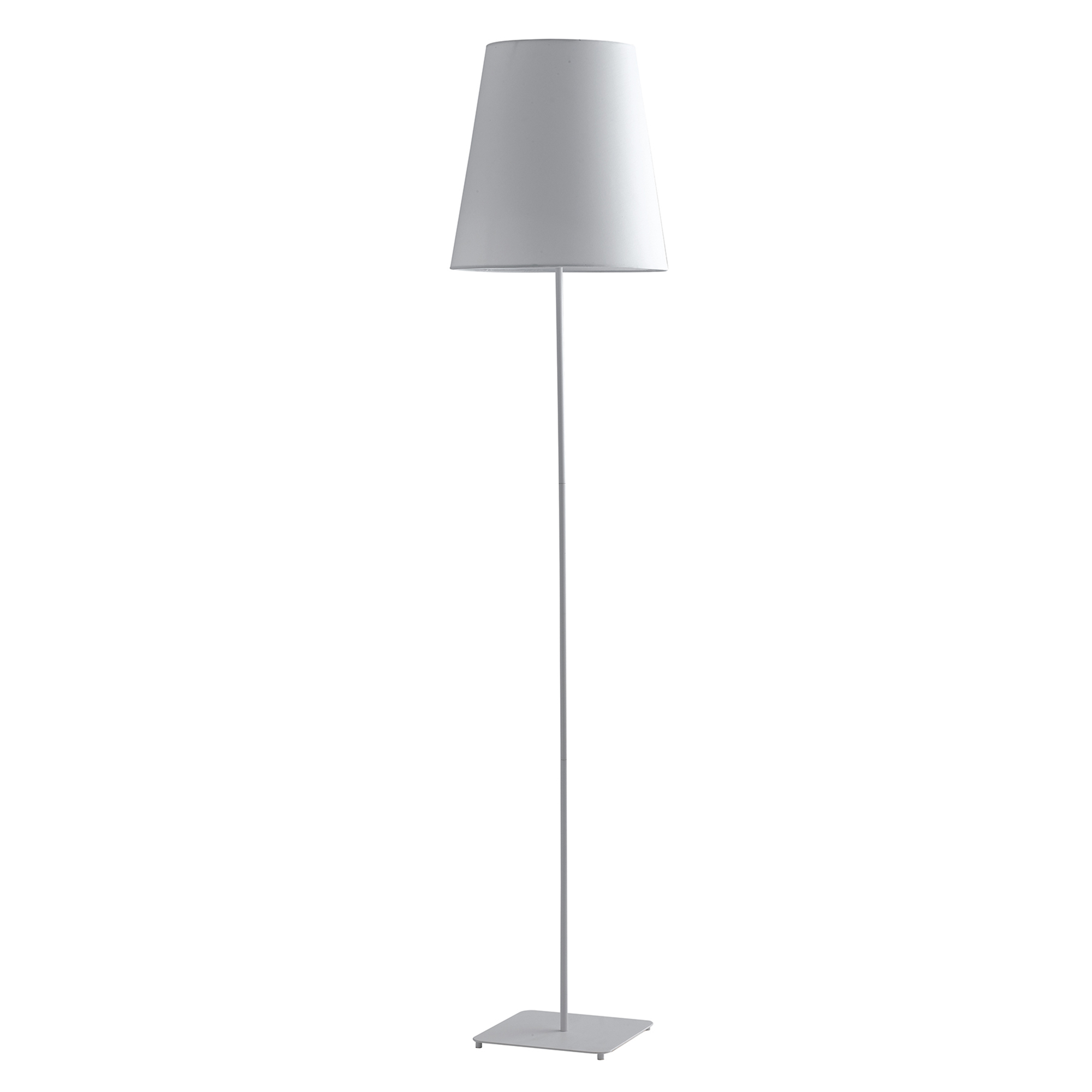 ELVIS floor lamp in white metal with fabric shade - Luce Ambiente e Design