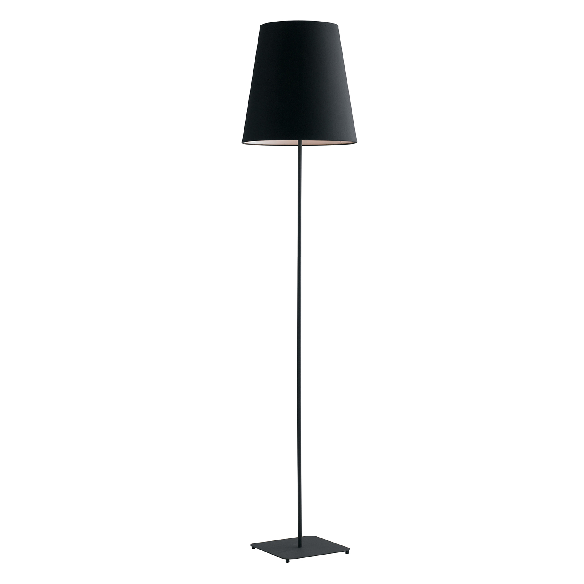 ELVIS floor lamp in black metal with fabric shade, 155 cm - Luce Ambiente e Design