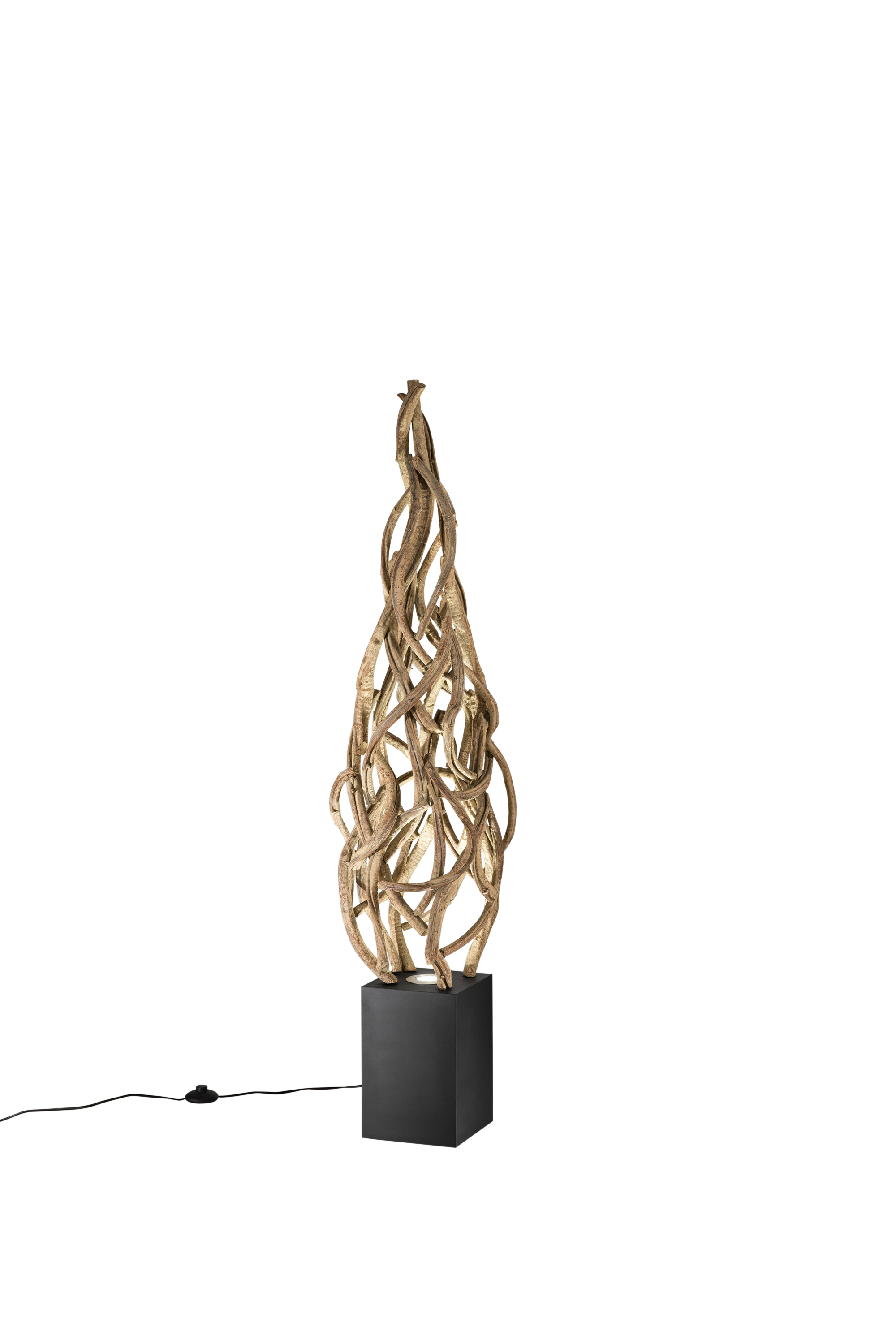 EPIGEA floor lamp in handcrafted wood - Luce Ambiente e Design