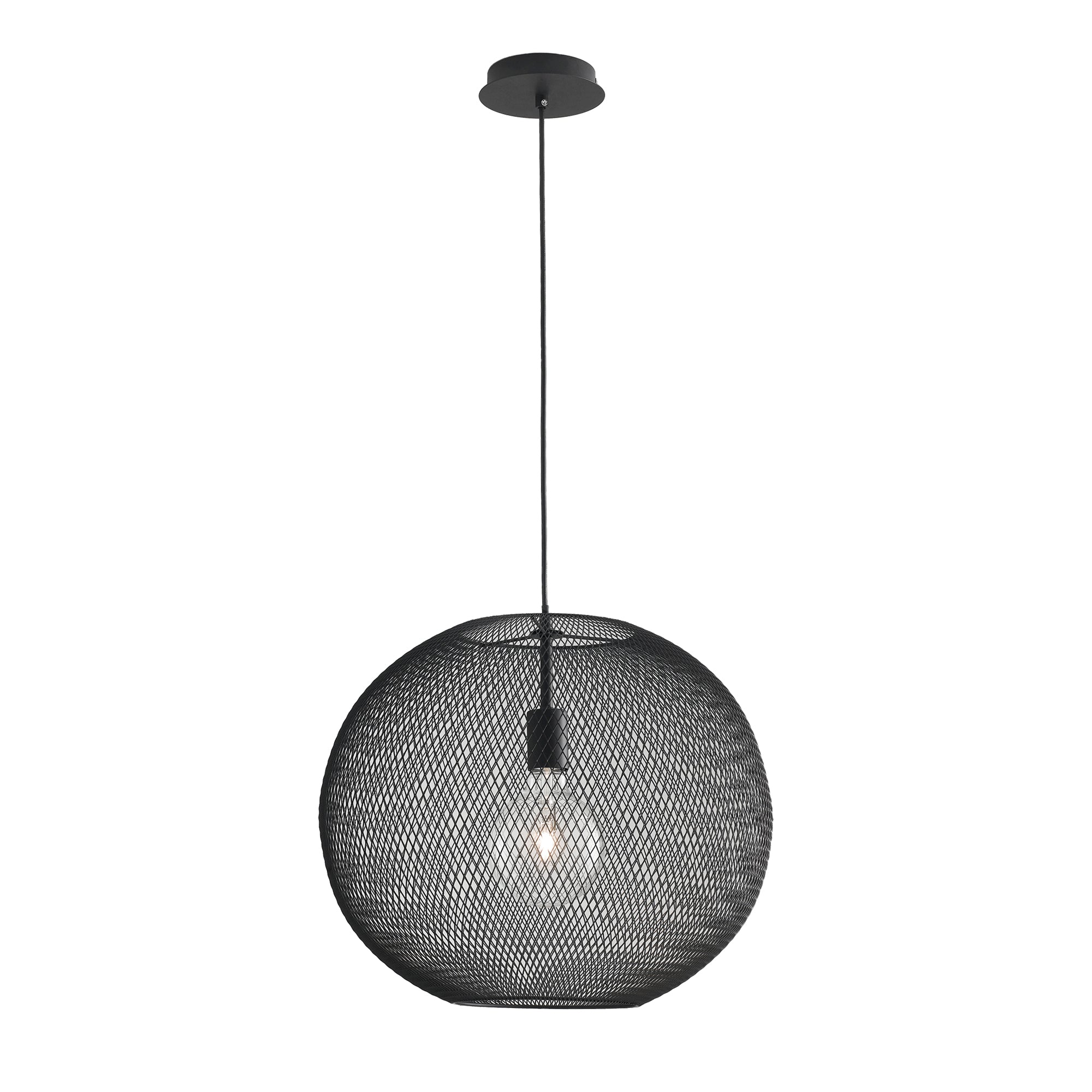 SOSPENSIONE ESEDRA NERA 1XE27 50X50X154CM - Luce Ambiente e Design