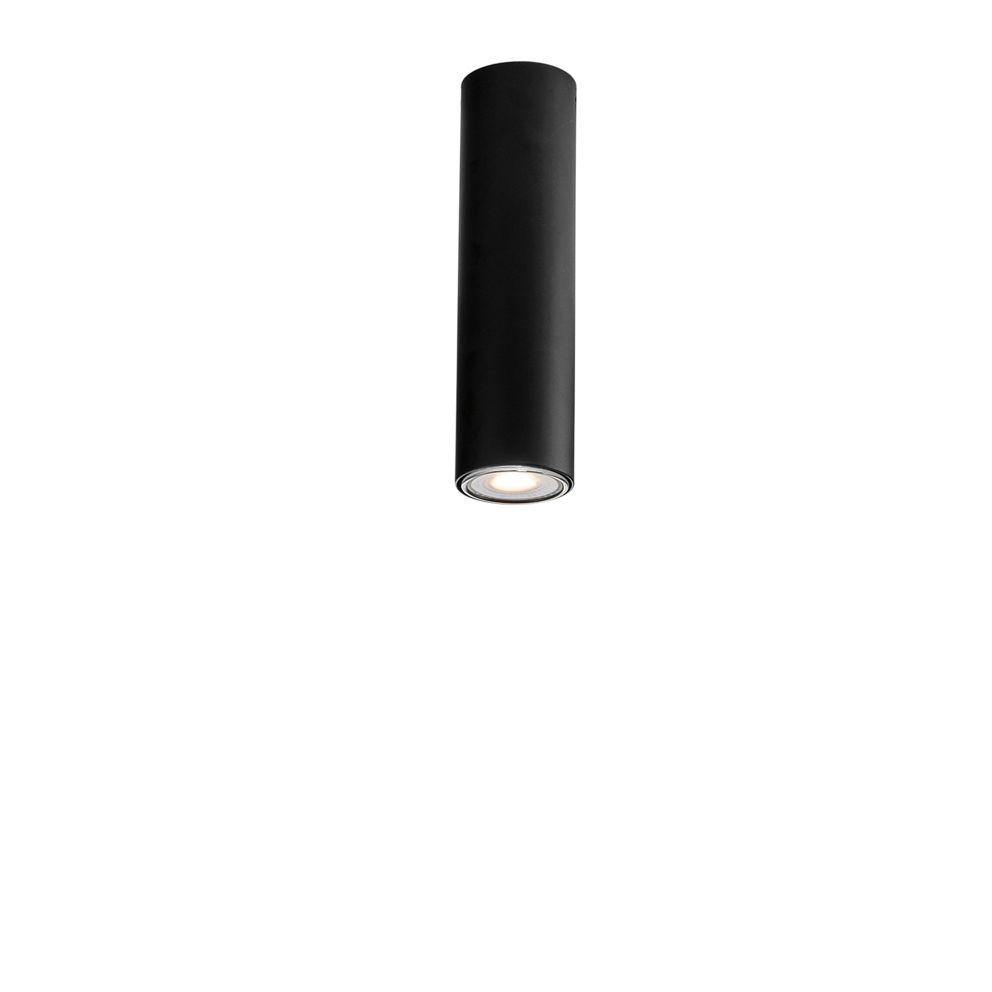 PLAFONIERA FLUKE TONDA NERA 1XGU10 5,5X5,5X20CM - Luce Ambiente e Design