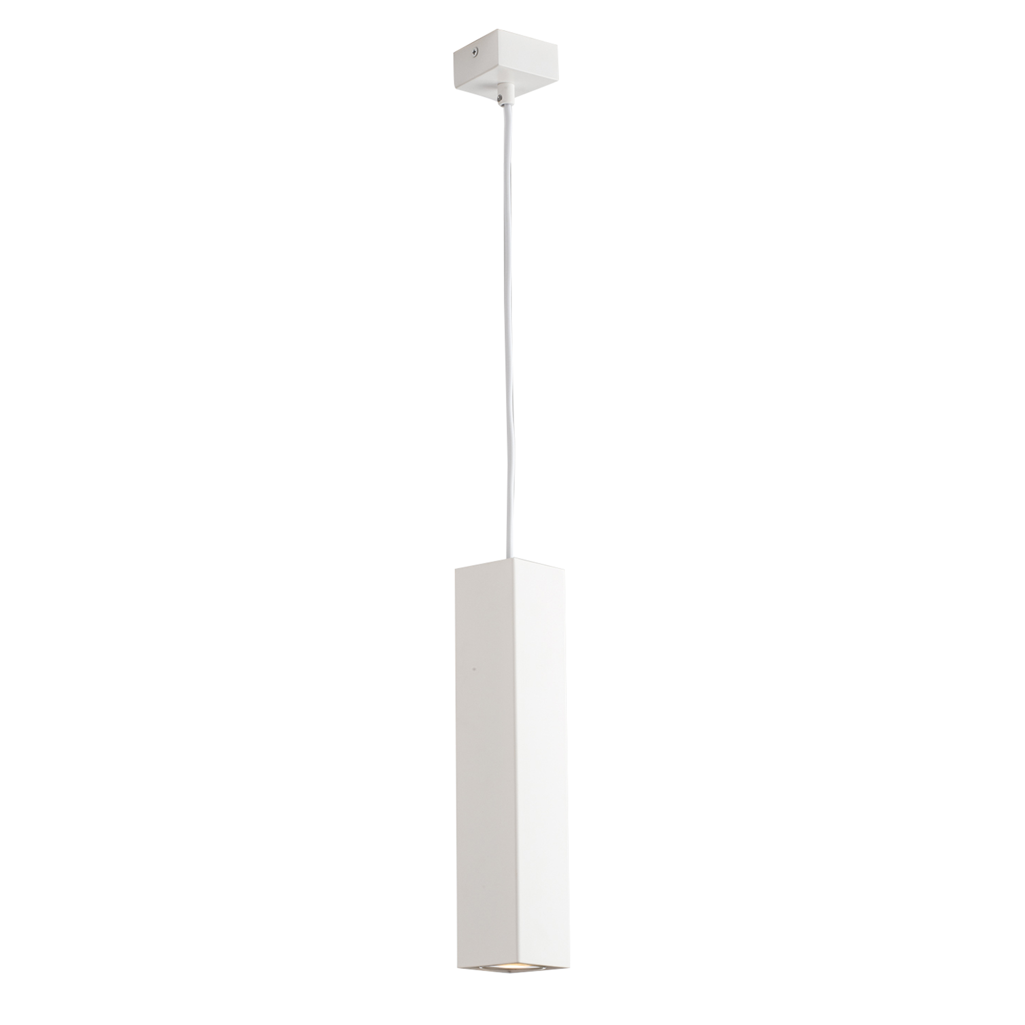 SOSPENSIONE FLUKE QUADRATA BIANCO 1XGU10 6X6X30CM - Luce Ambiente e Design