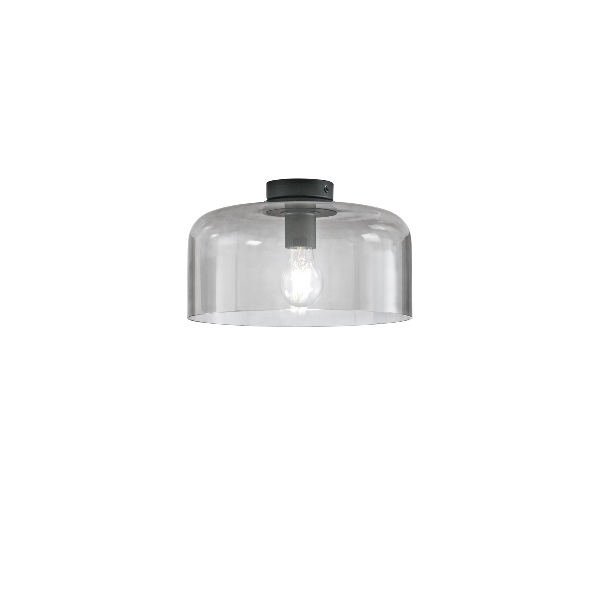 PLAFONIERA GIBUS FUME' 1XE27 30X30X23CM - Luce Ambiente e Design