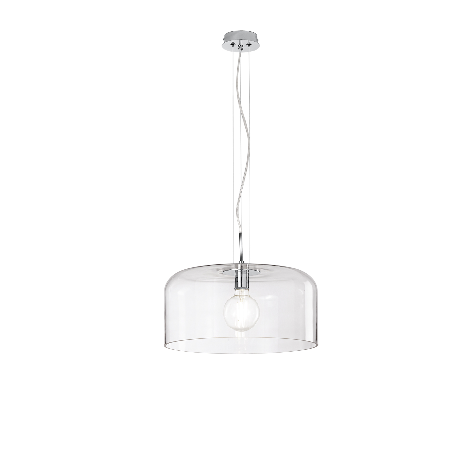 SOSPENSIONE GIBUS TRASPARENTE 1XE27 40X40X150CM - Luce Ambiente e Design