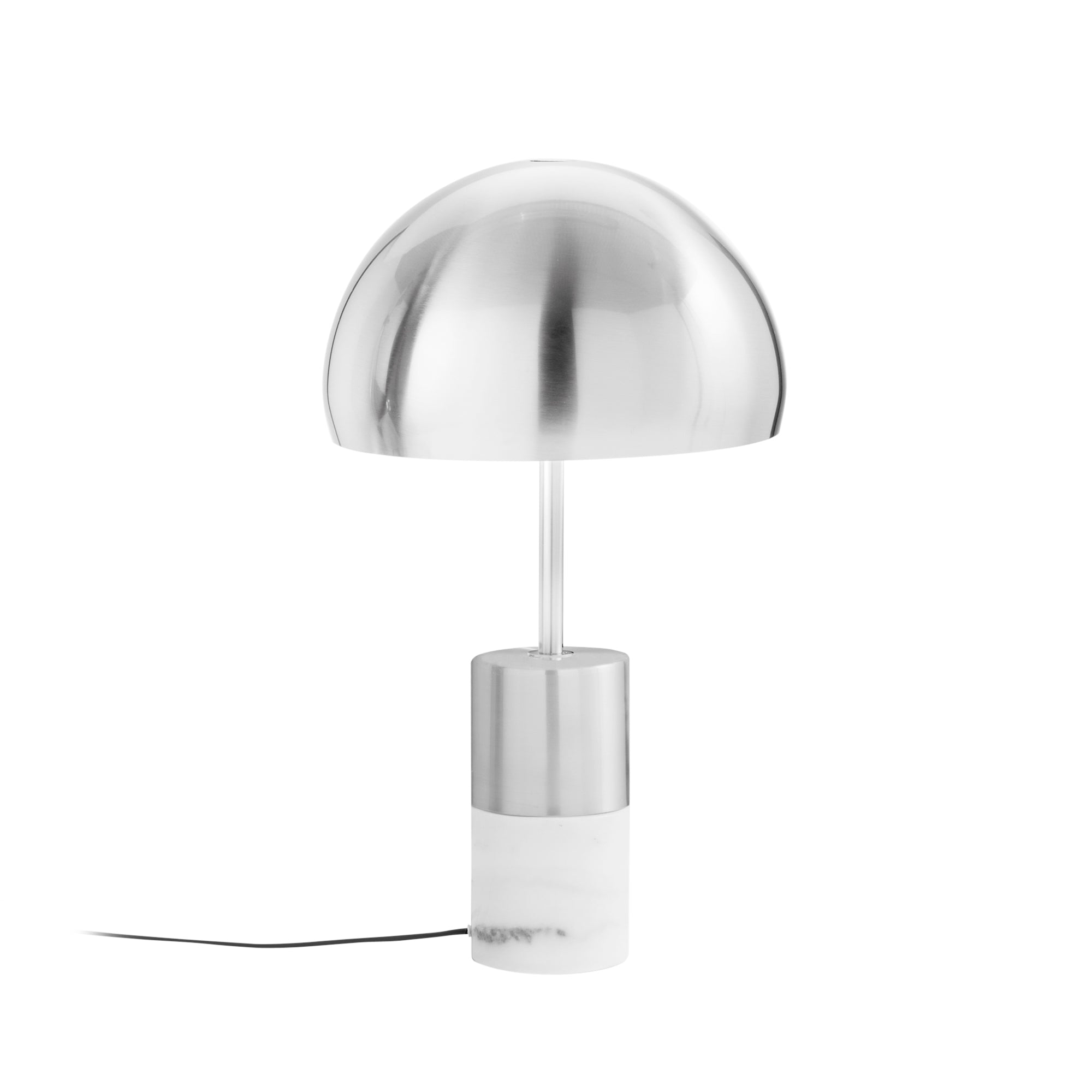 LAMPADA DA TAVOLO IGEA NICKEL CON MARMO 2XE14 30X30X51,5CM - Luce Ambiente e Design