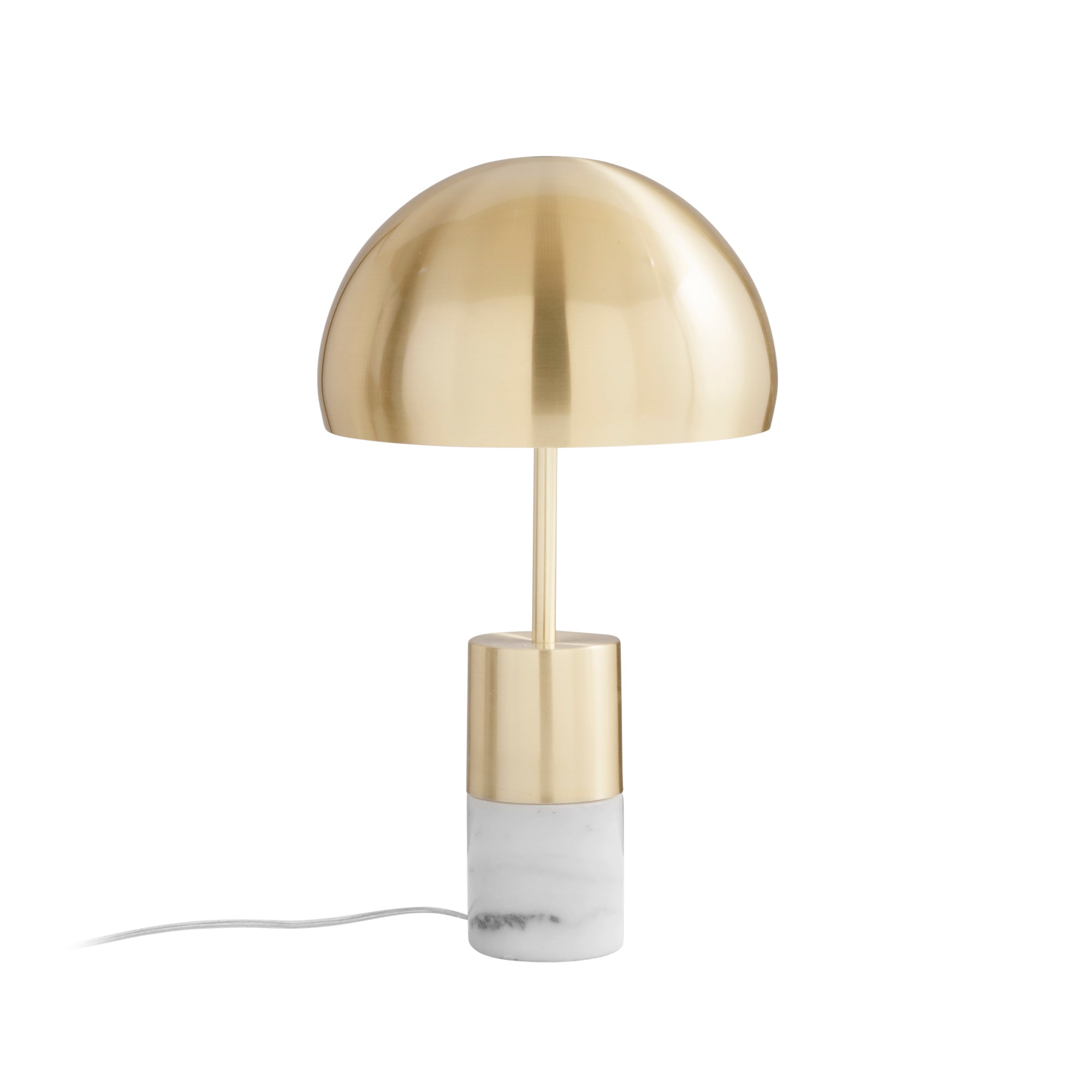 LAMPADA DA TAVOLO IGEA ORO CON MARMO 2XE14 30X30X51,5CM - Luce Ambiente e Design
