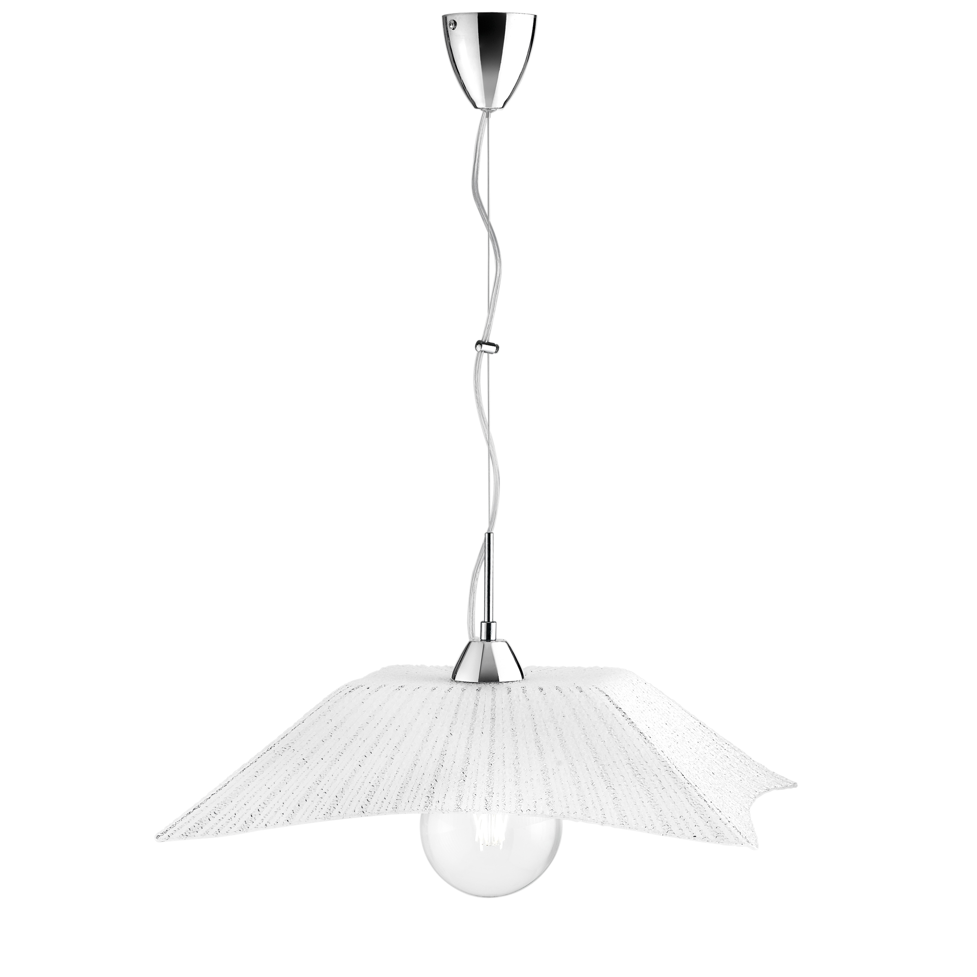 SOSPENSIONE ISIDE DIAMANTATO 1XE27 50X50X120CM - Luce Ambiente e Design