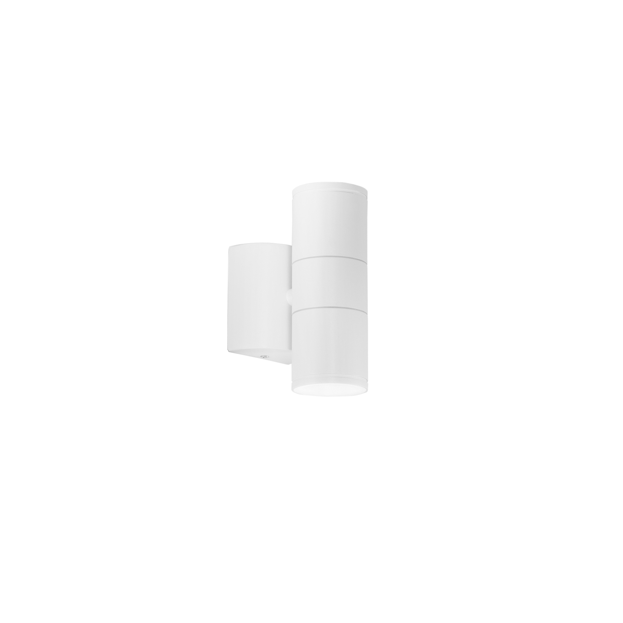 JUMP outdoor wall light in white aluminum with dual-emission light - Intec