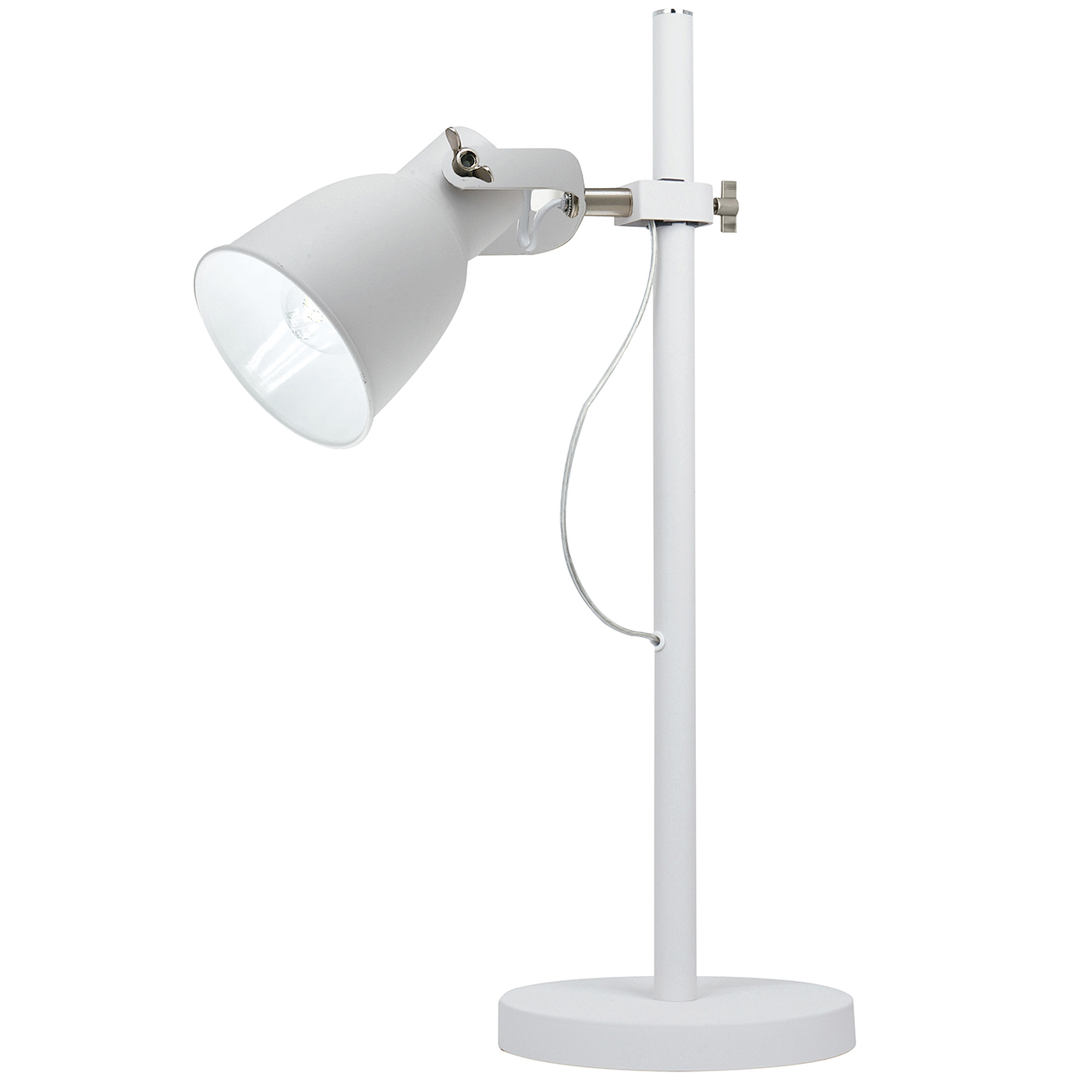 LUME LEGEND BIANCO/NICKEL 1XE27 38X61CM - Luce Ambiente e Design