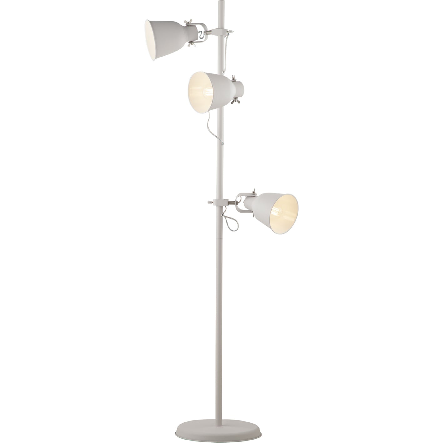 LEGEND floor lamp in white metal with nickel finishes - 3 light points - Luce Ambiente e Design