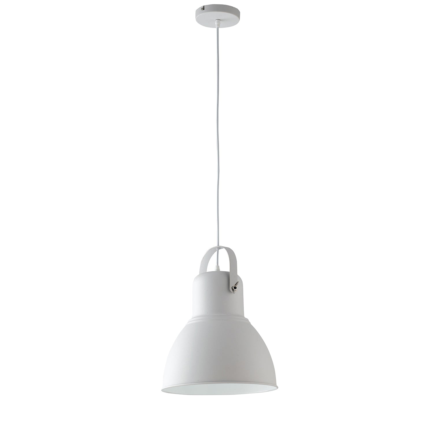 SOSPENSIONE LEGEND BIANCA/NICKEL 1XE27 31,5X40CM - Luce Ambiente e Design