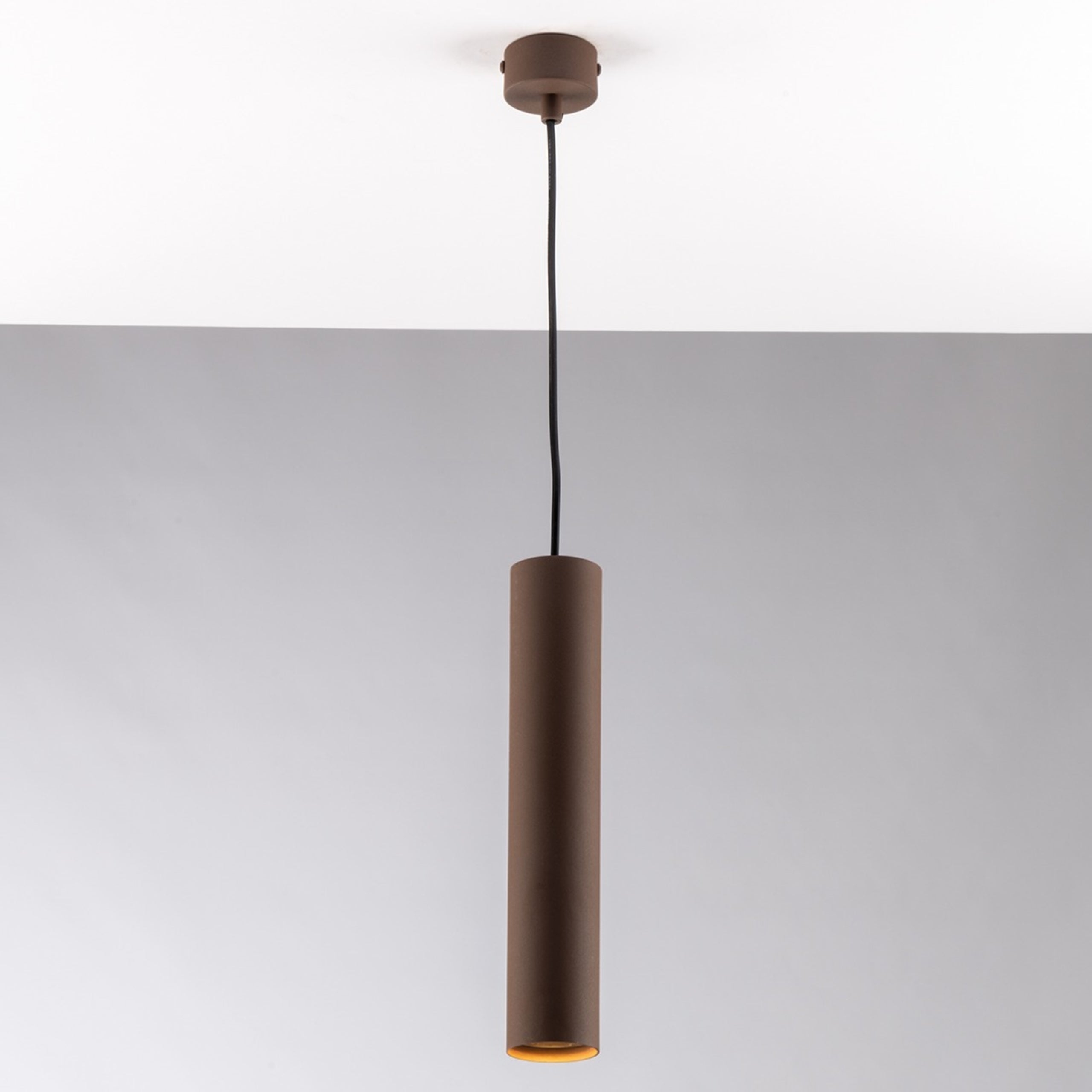 SOSPENSIONE FLUKE TONDA CORTEN 1XGU10 5,5X5,5X30CM - Luce Ambiente e Design