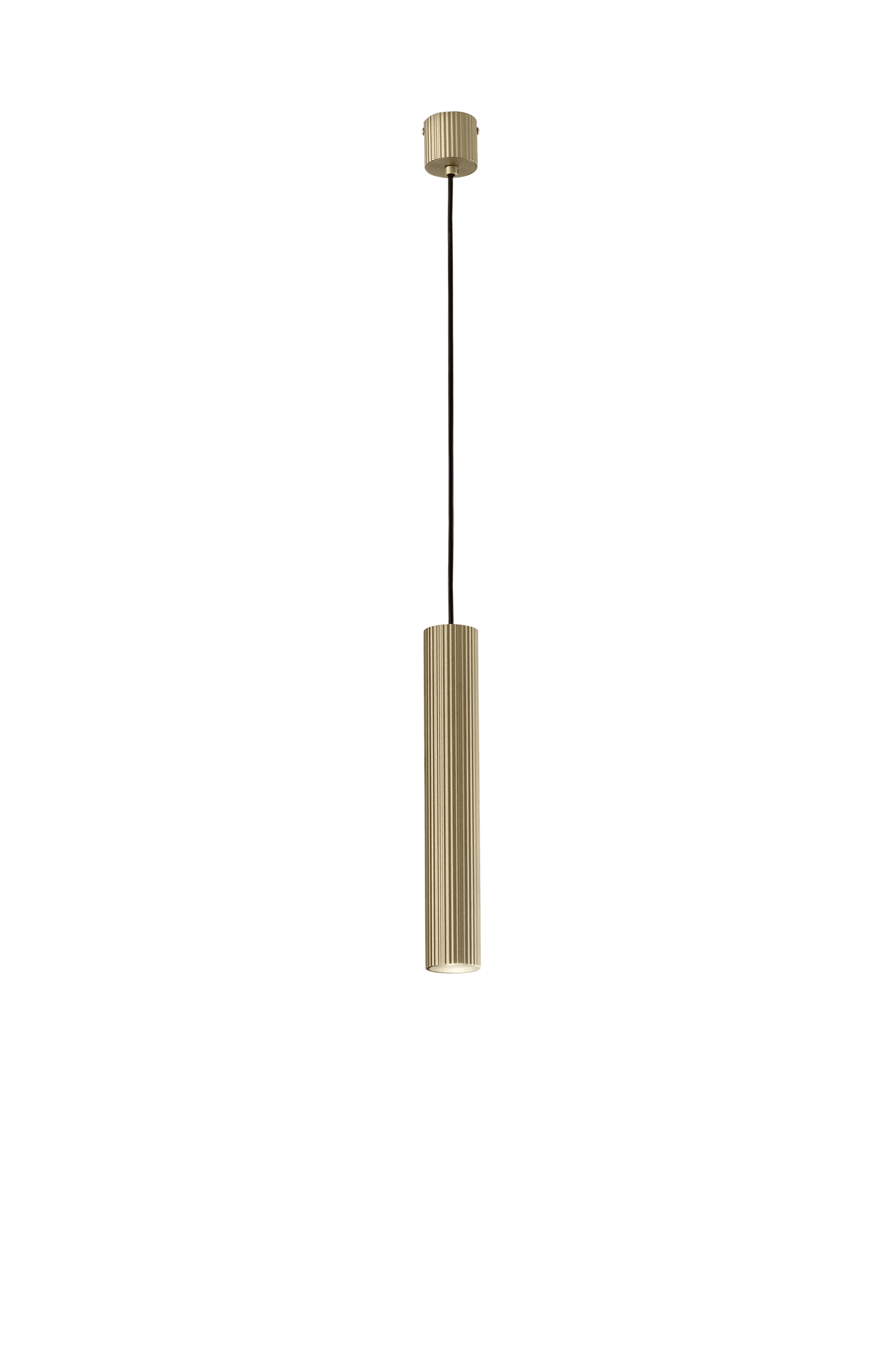 SOSPENSIONE LORD ORO IN ACCIAIO+ALLUMINIO 1XGU10 25W 10X10X240CM - Luce Ambiente e Design