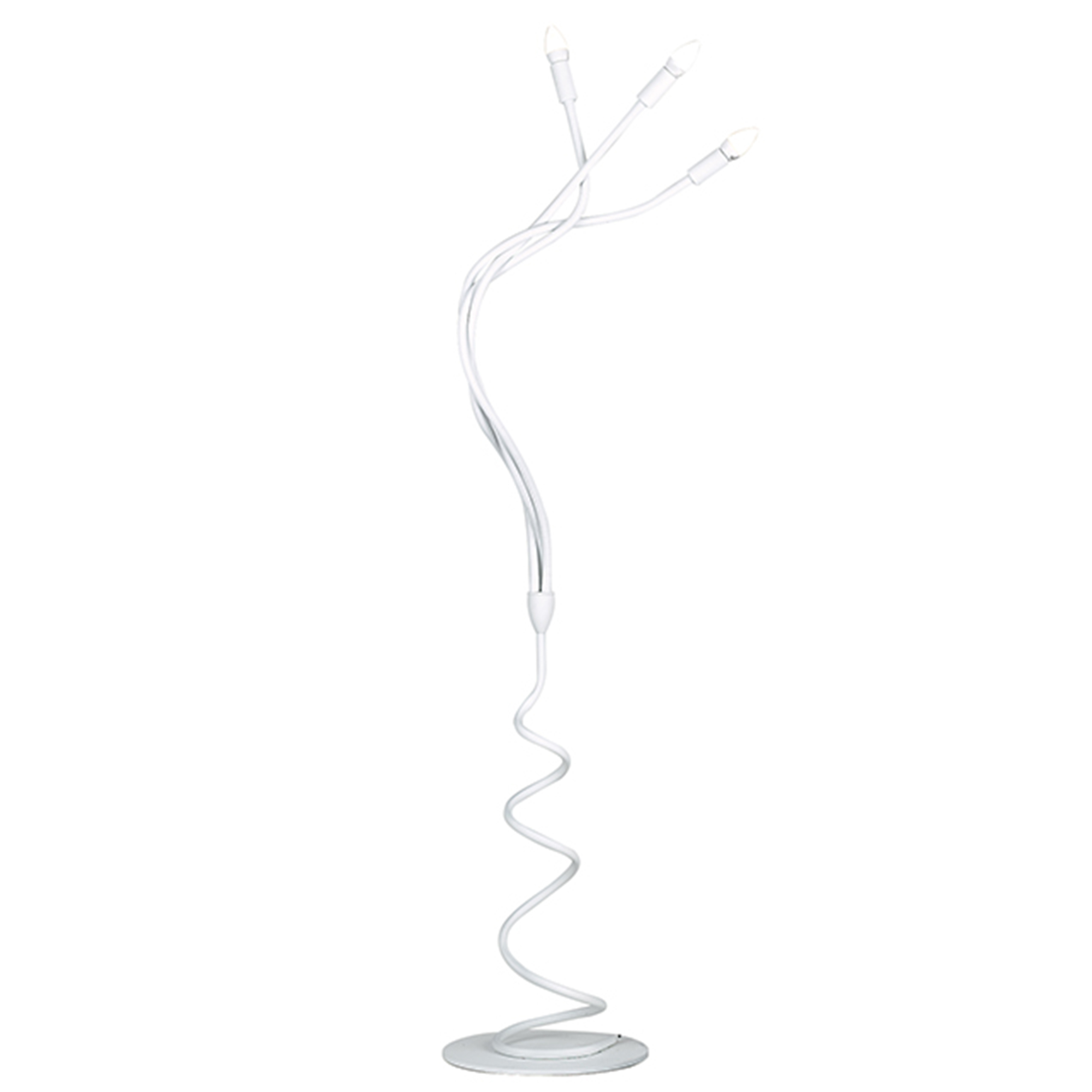LOVER floor lamp in white metal with 3 flexible arms - Luce Ambiente e Design