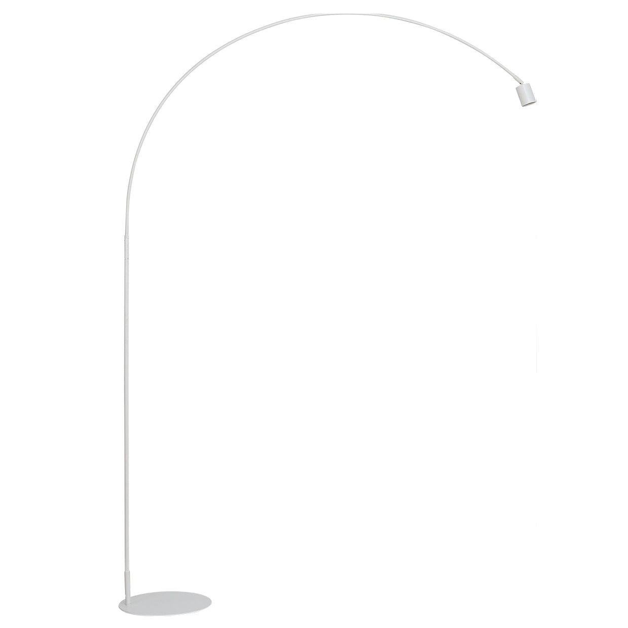 MAISON curved floor lamp in white metal with adjustable light point - Luce Ambiente e Design