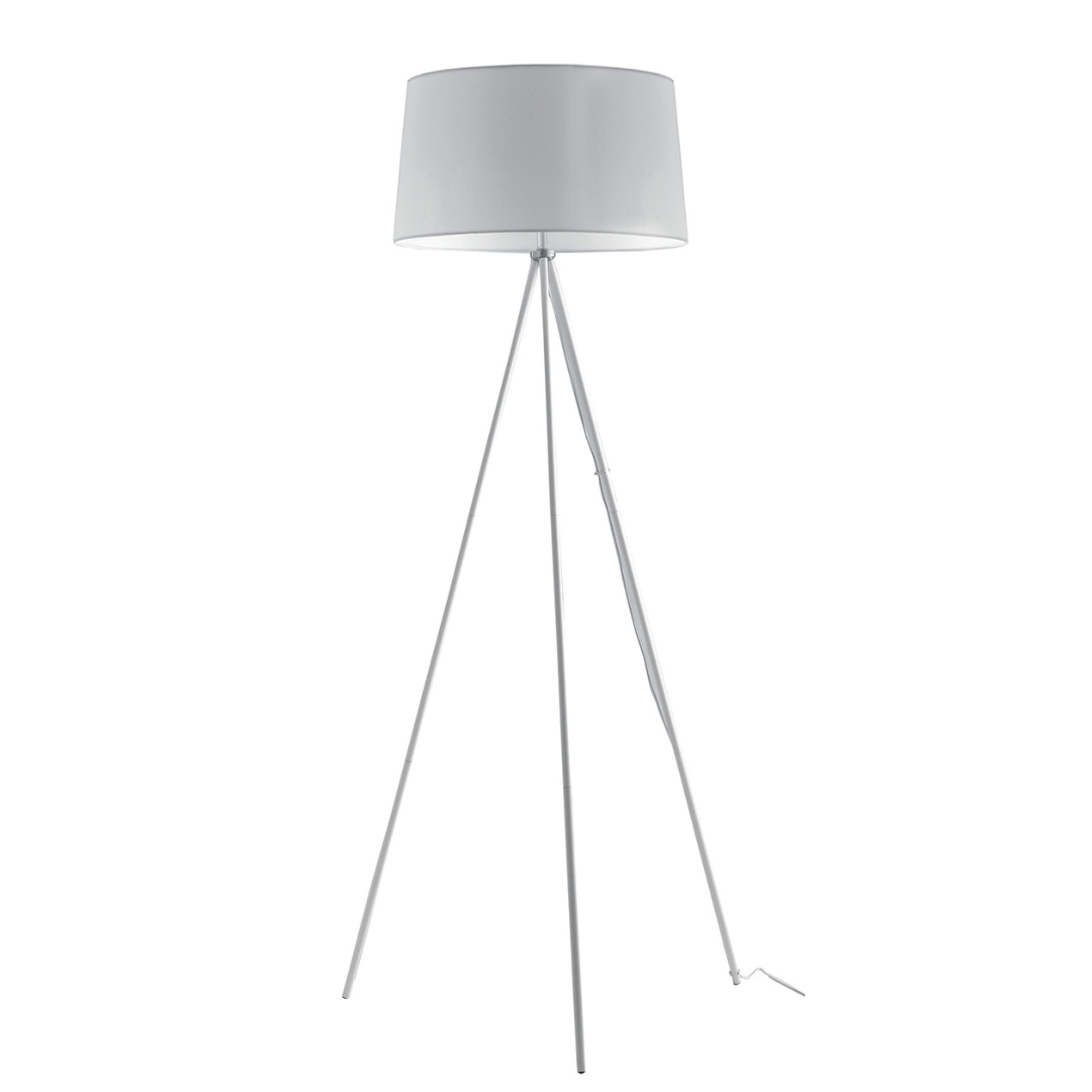 MARILYN floor lamp in white metal with cotton shade - Luce Ambiente e Design