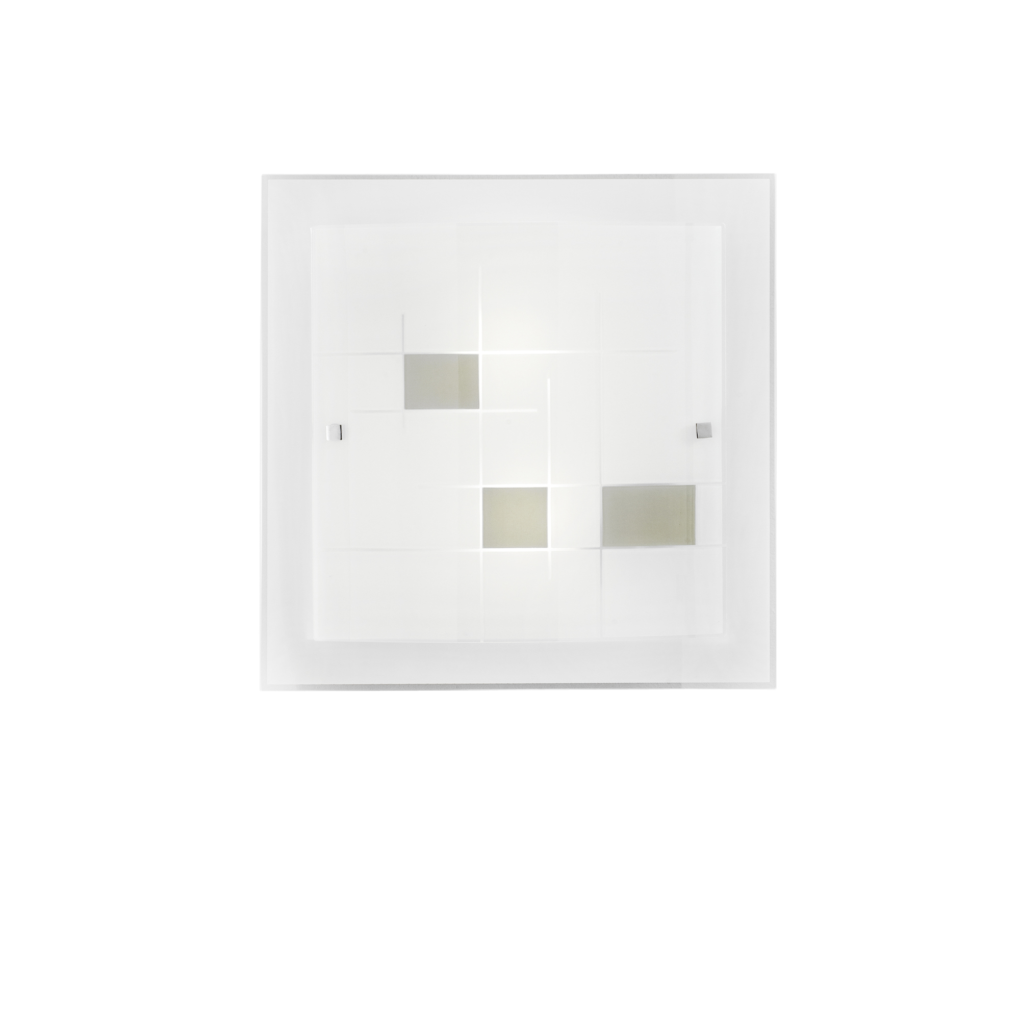 PLAFONIERA MUSA OPALE/TORTORA 2XE27 40X8,5X40CM - Luce Ambiente e Design