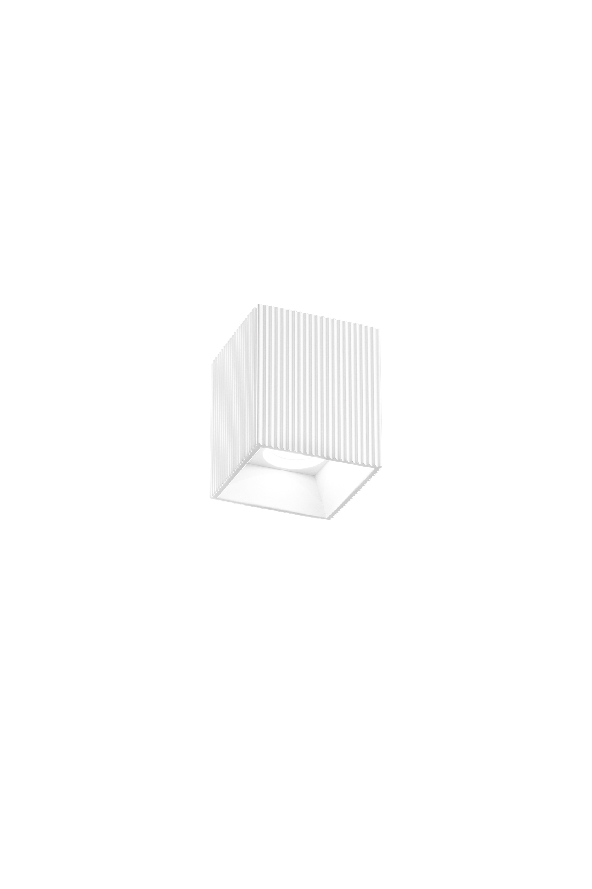 PLAFONIERA NAOS QUADRATA IN GESSO 1XGU10 11X11X13CM - Luce Ambiente e Design