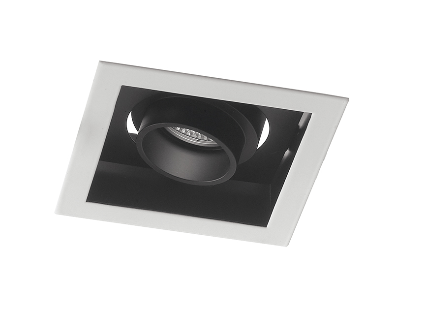 INCASSO LED APOLLO NERO 20W 2000LM 4000K ORIENTABILE 15X15X9,4CM - Intec