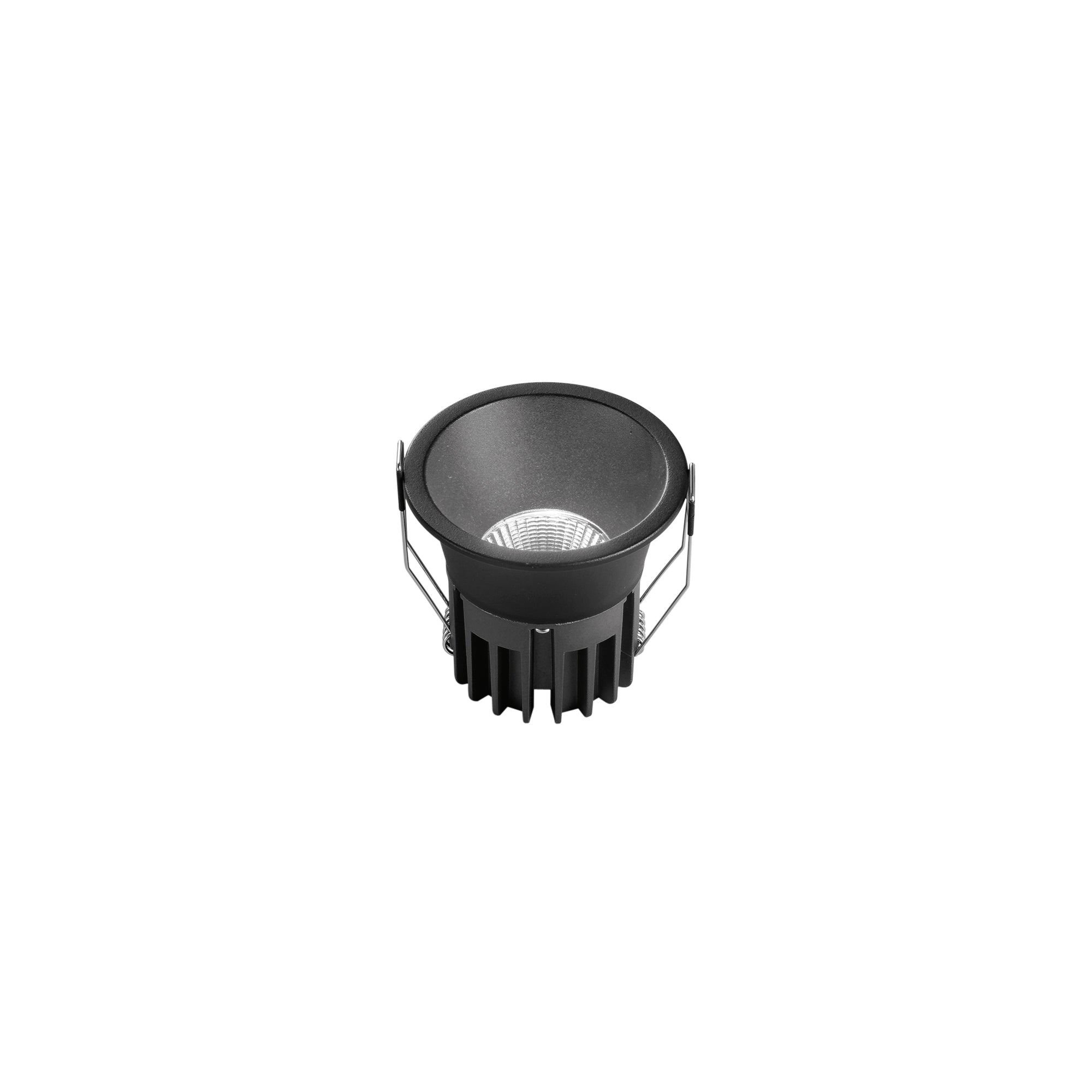 INCASSO LED QUARK NERO TONDO COB 12W 1300LM CCT 8,5X8CM - Intec