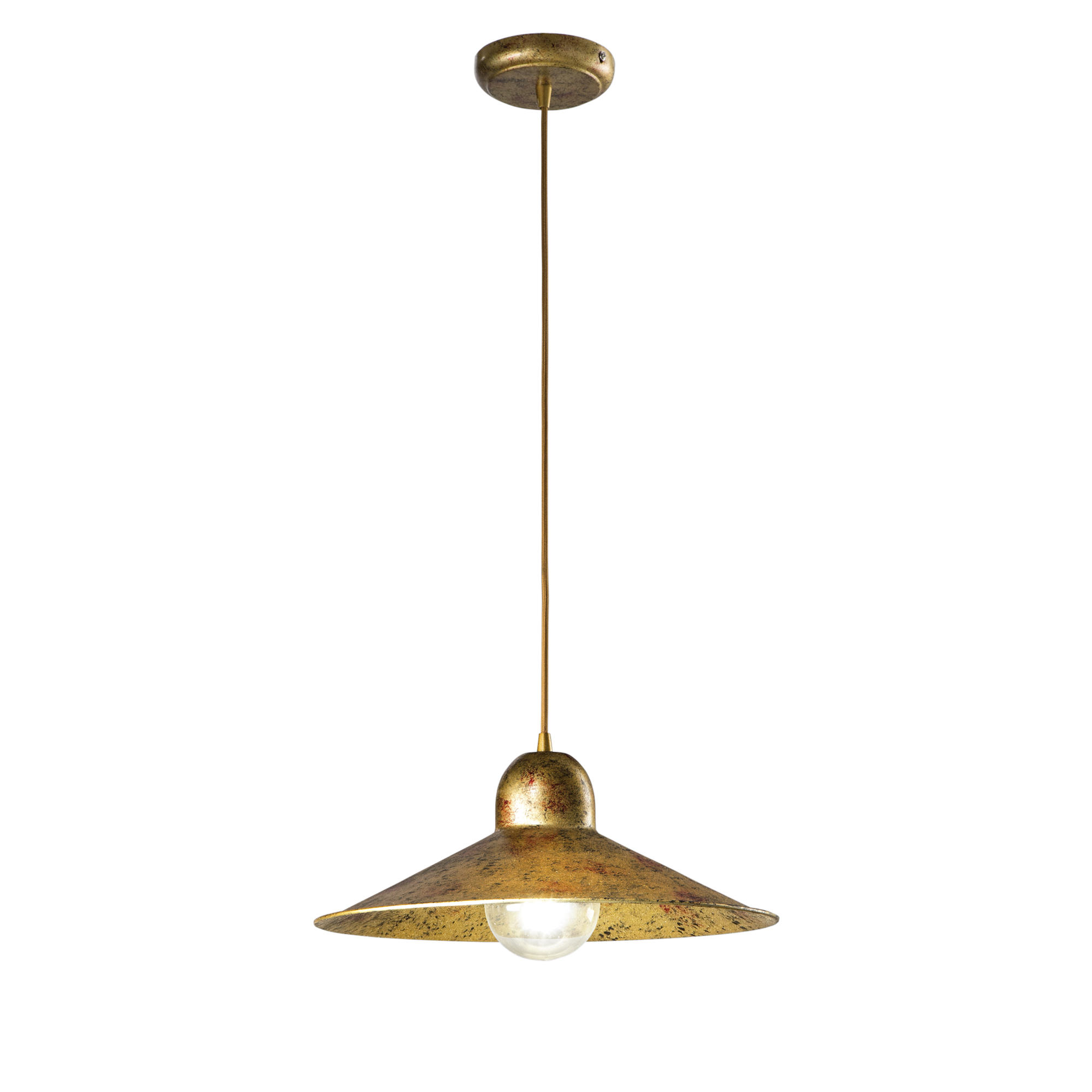 SOSPENSIONE ORLEANS ORO/OCRA 1XE27 39X120CM - Luce Ambiente e Design