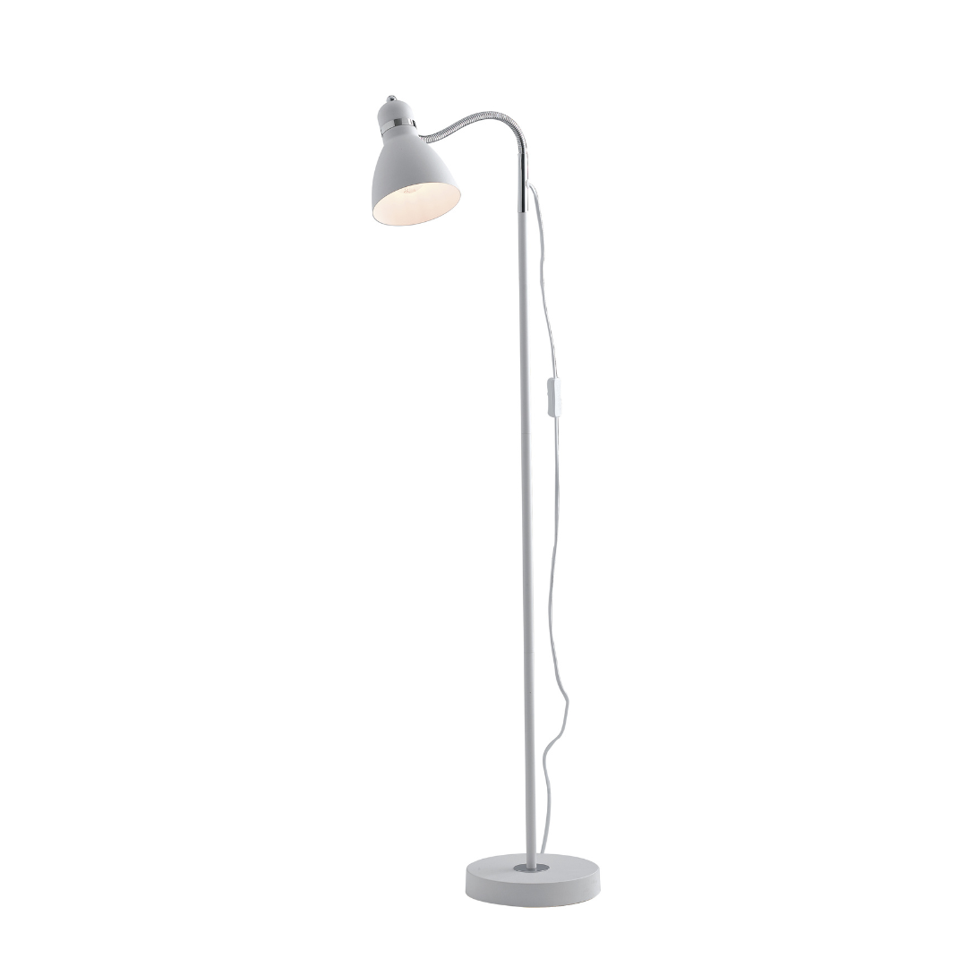 PEOPLE floor lamp in white metal with adjustable diffuser - Luce Ambiente e Design