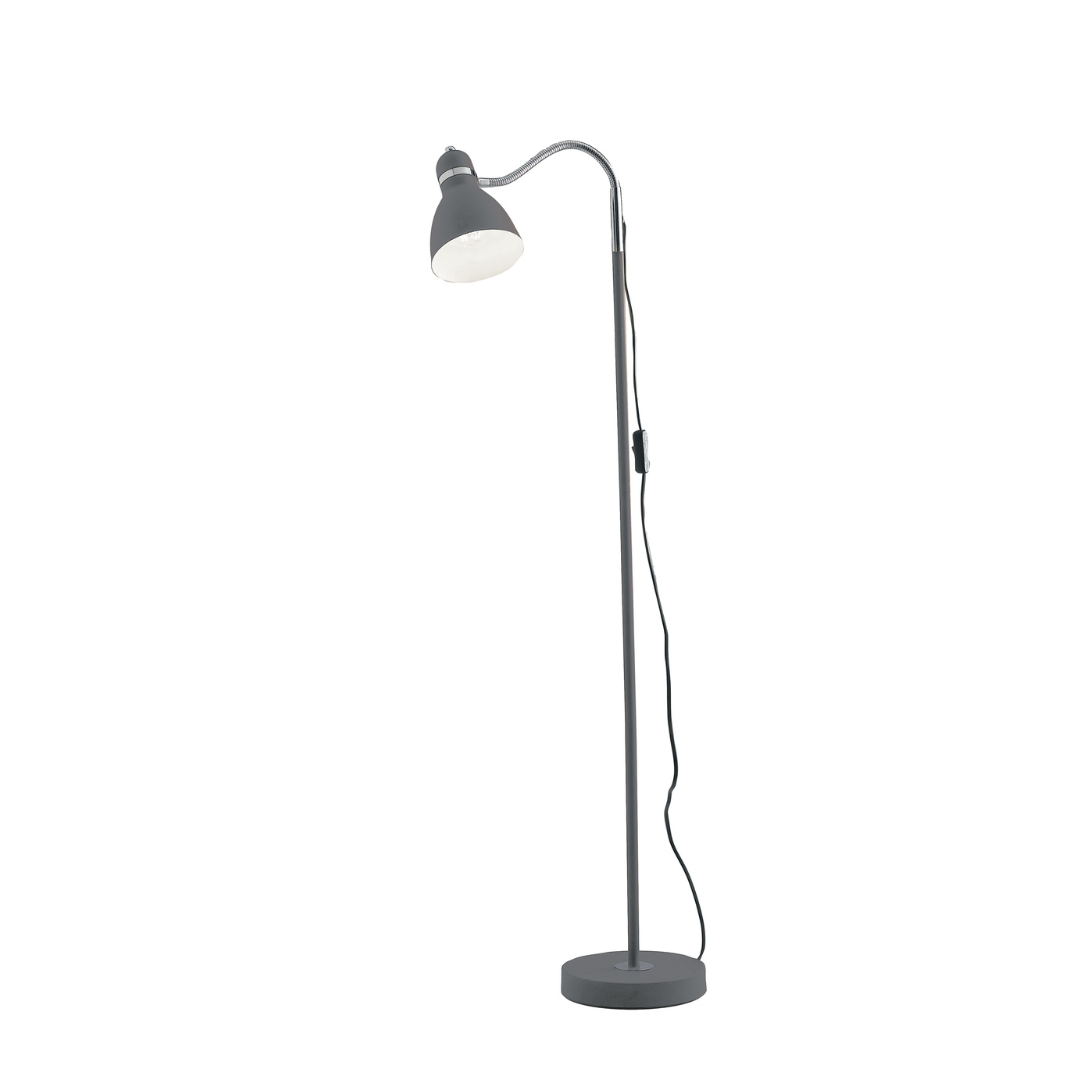 PEOPLE floor lamp in grey metal with adjustable diffuser - Luce Ambiente e Design