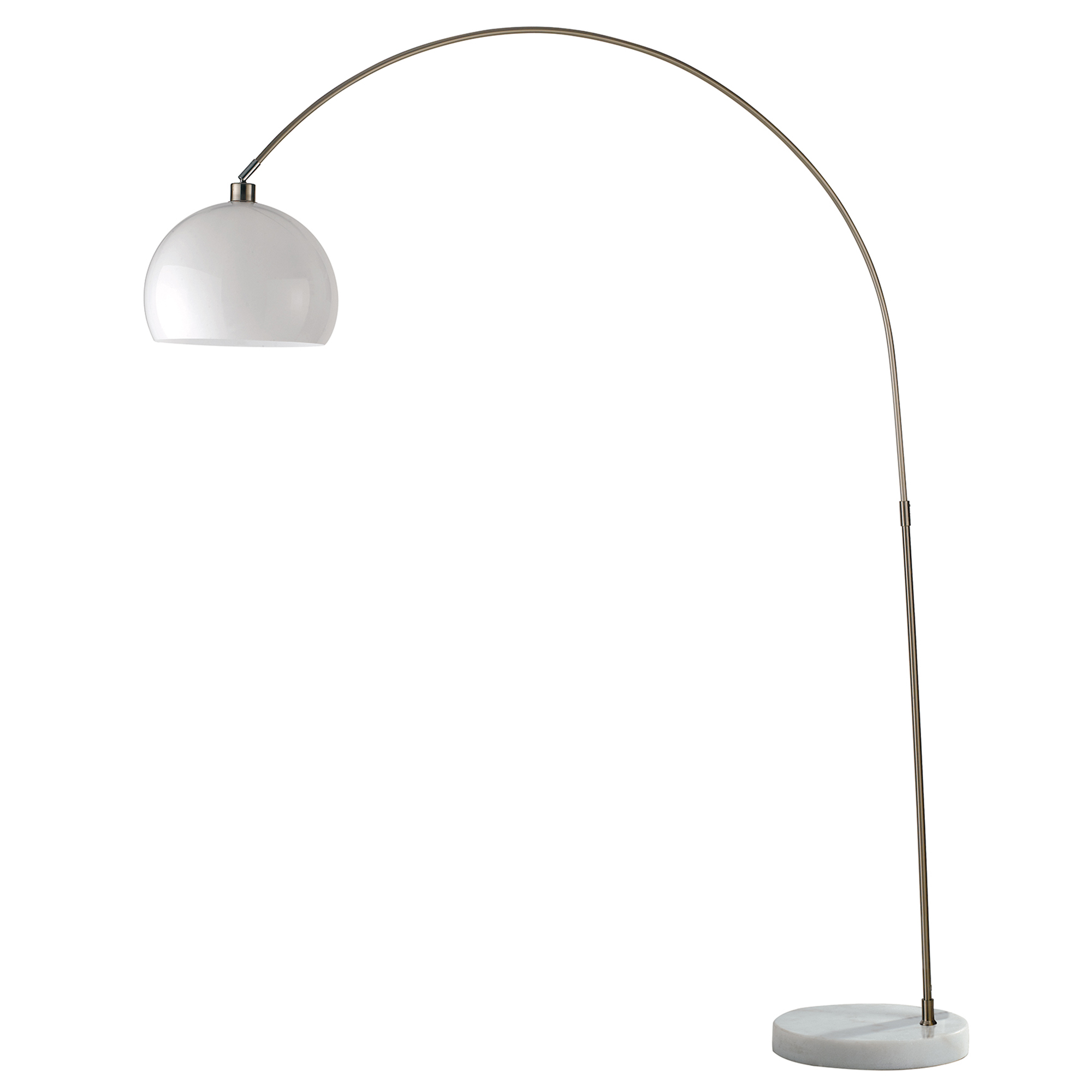 PLAZA floor lamp with marble base and white diffuser h200 cm - Luce Ambiente e Design