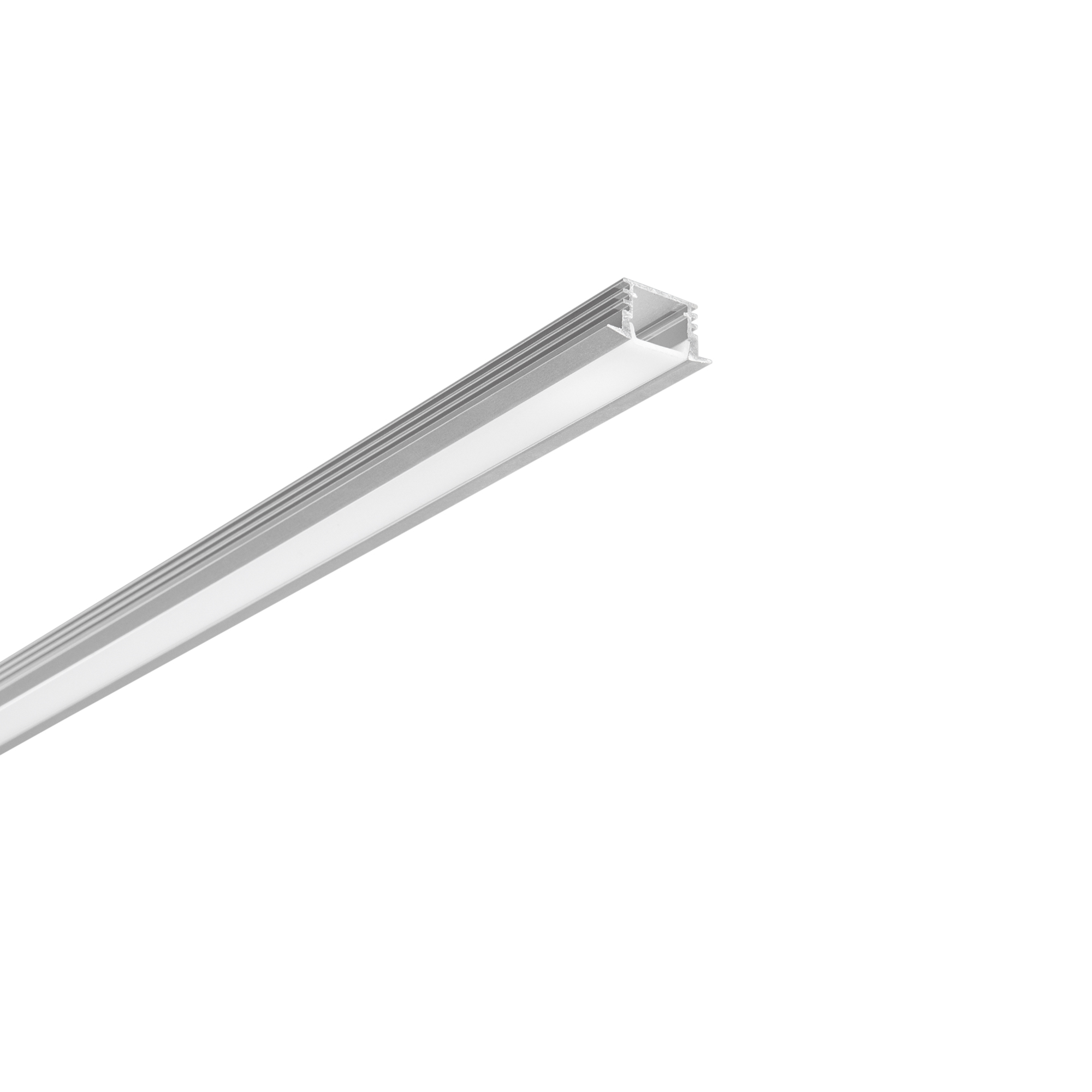 PROFILO BERLINO ALLUMINIO/OPALE CON TAPPI E STAFFETTE INCLUSI 100X2,5X1,2CM - Intec