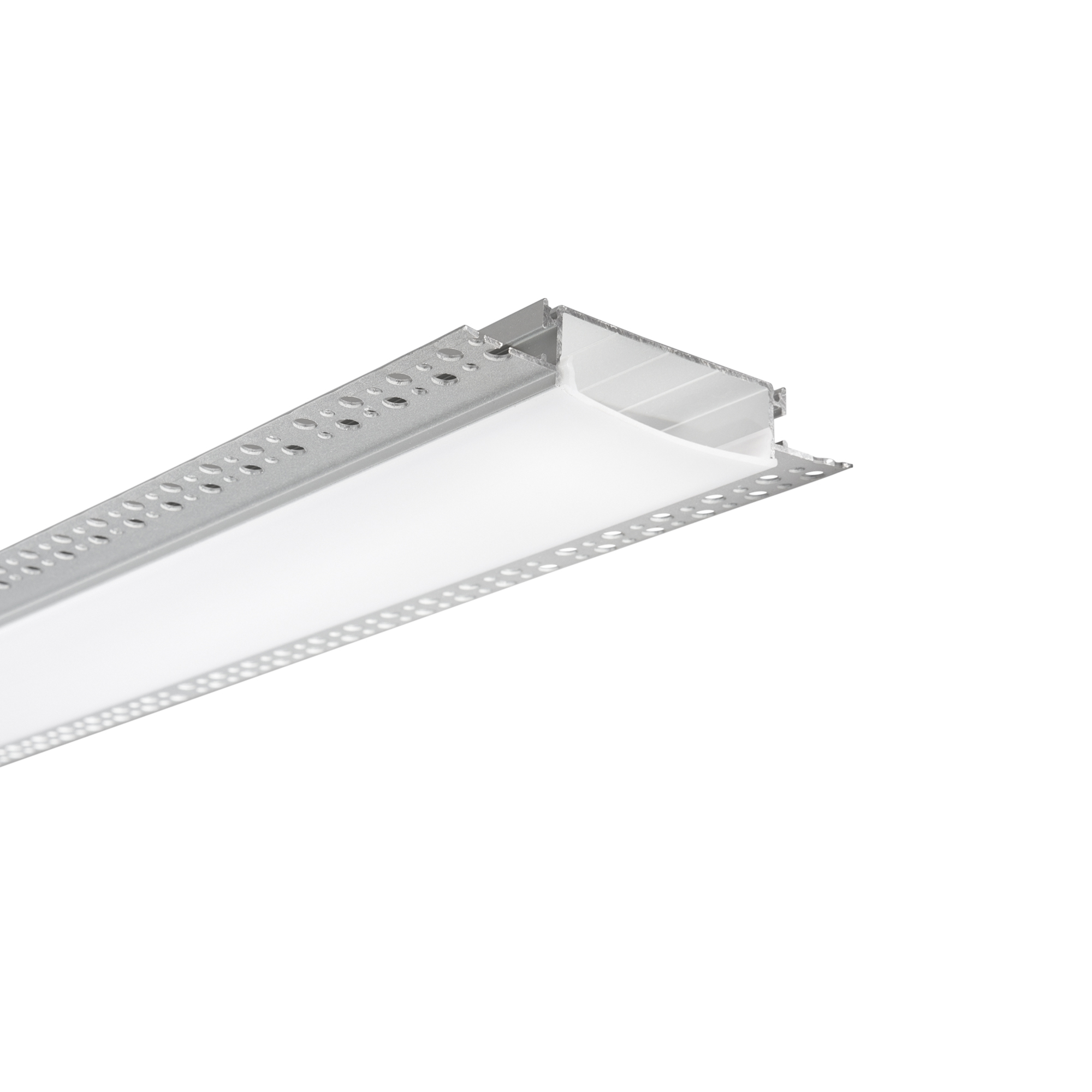 PROFILO GORIZIA ALLUMINIO/OPALE CON TAPPI INCLUSI 200X10,5X1,7CM - Intec