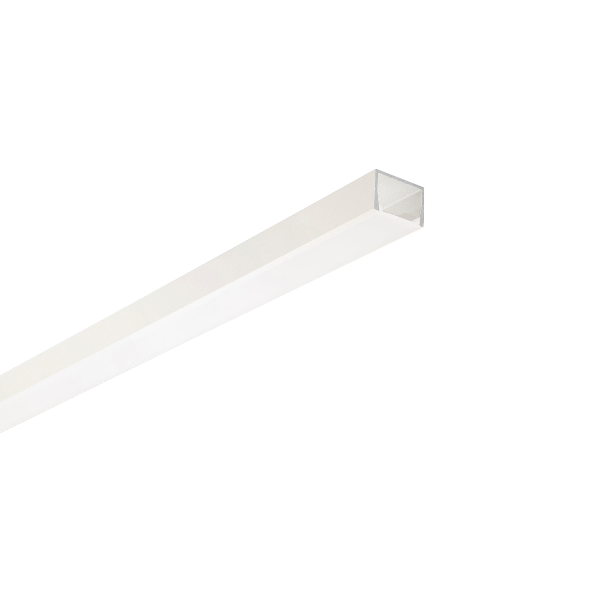 PROFILO LINEA BIANCO DIFFUSORE OPALE CON TAPPI E STAFFETTE INCLUSI 200X2X1,4CM - Intec