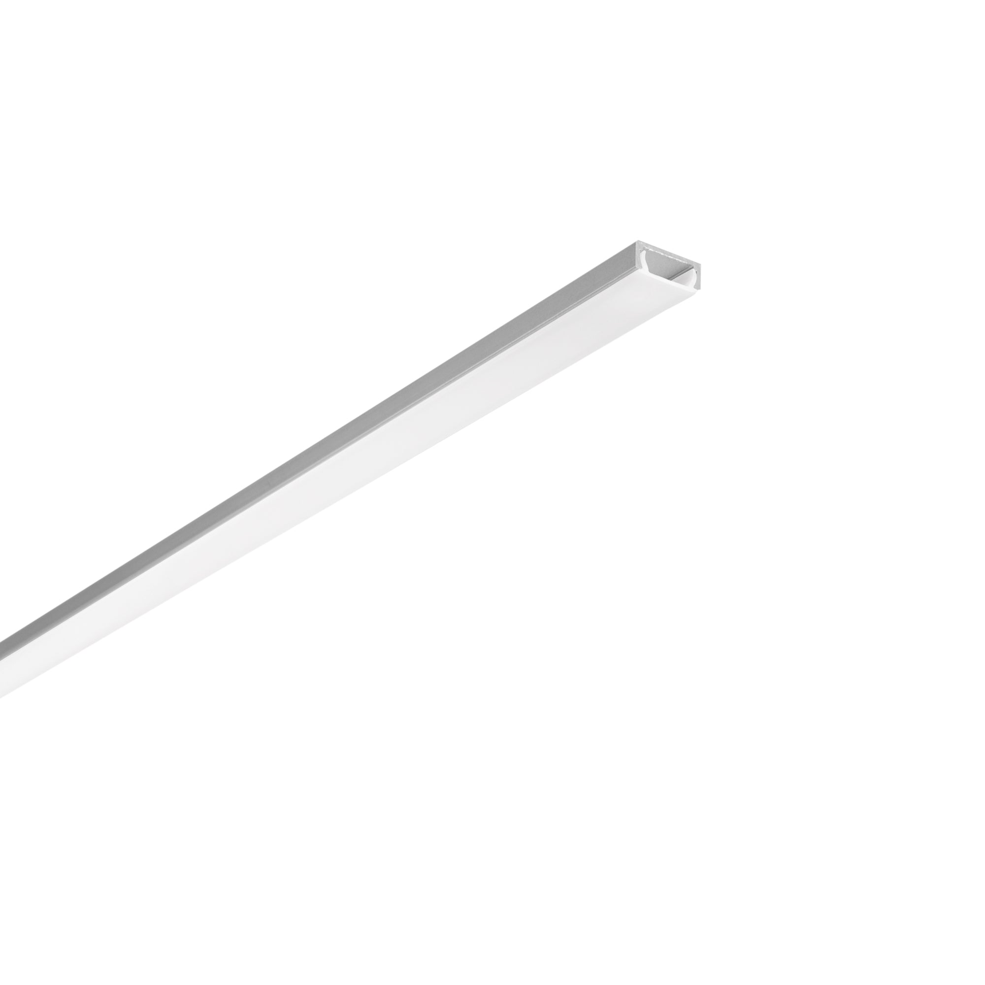 PROFILO MILANO ALLUMINIO/OPALE CON TAPPI E STAFFETTE INCLUSI 100X1,5X0,6CM - Intec