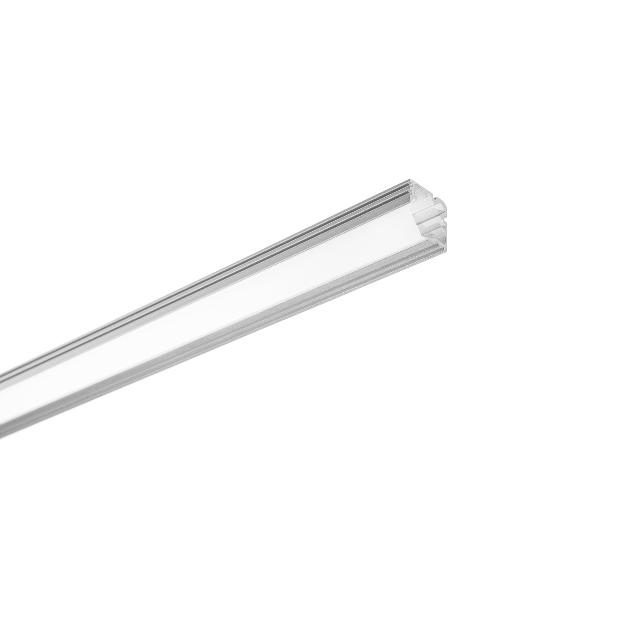 PROFILO NEWYORK ALLUMINIO/OPALE CON TAPPI E STAFFETTE INCLUSI 100X2,9X2,1CM - Intec