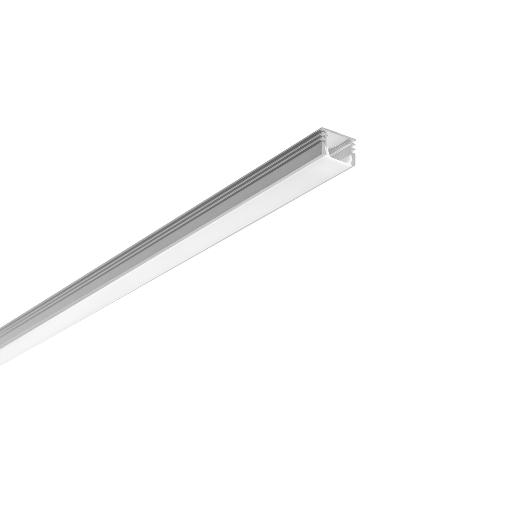 PROFILO ROMA ALLUMINIO/OPALE CON TAPPI E STAFFETTE INCLUSI 200X1,7X1,2CM - Intec